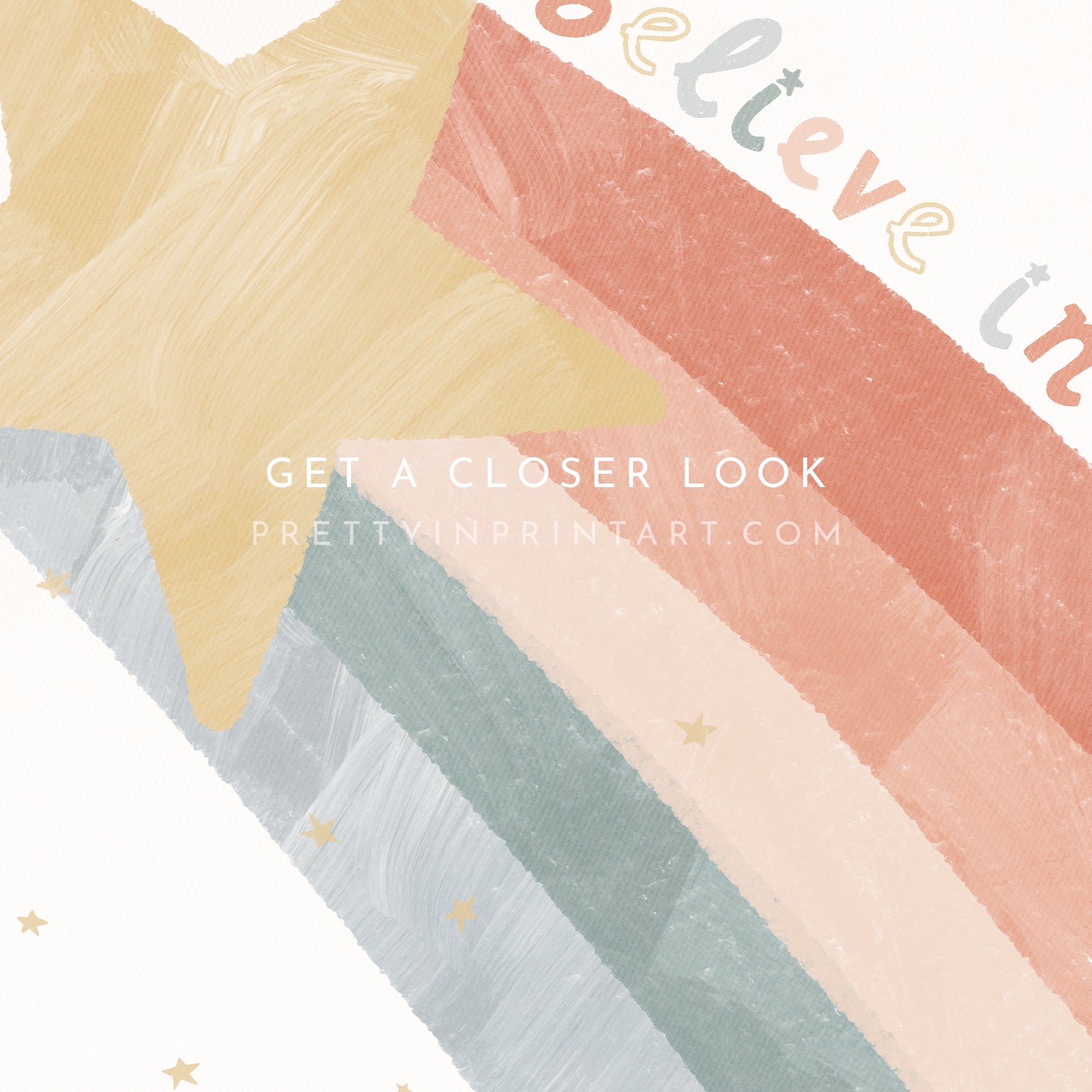 Shooting Star Print - Believe in Magic | Unframed
