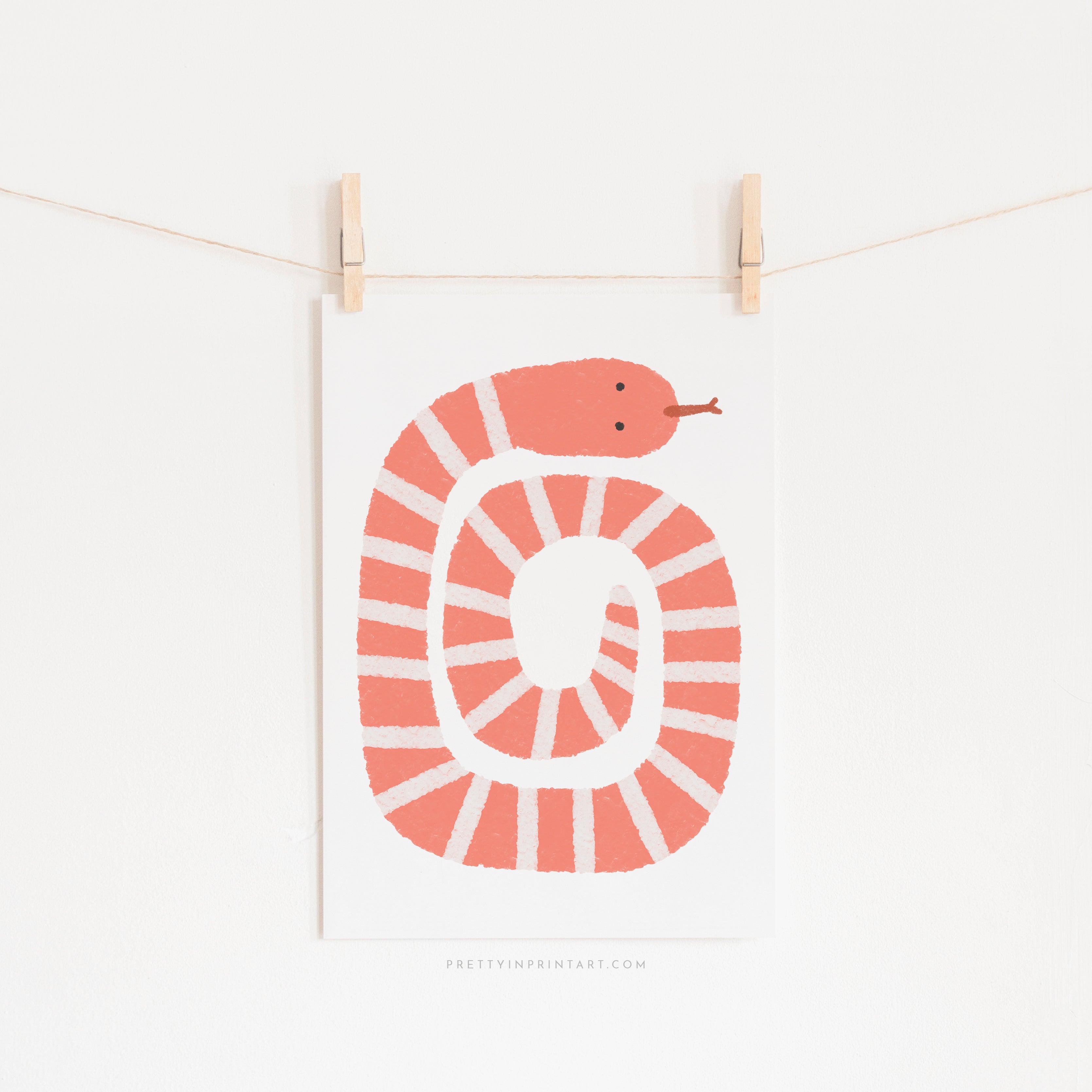 Snake Print - Pink | Unframed