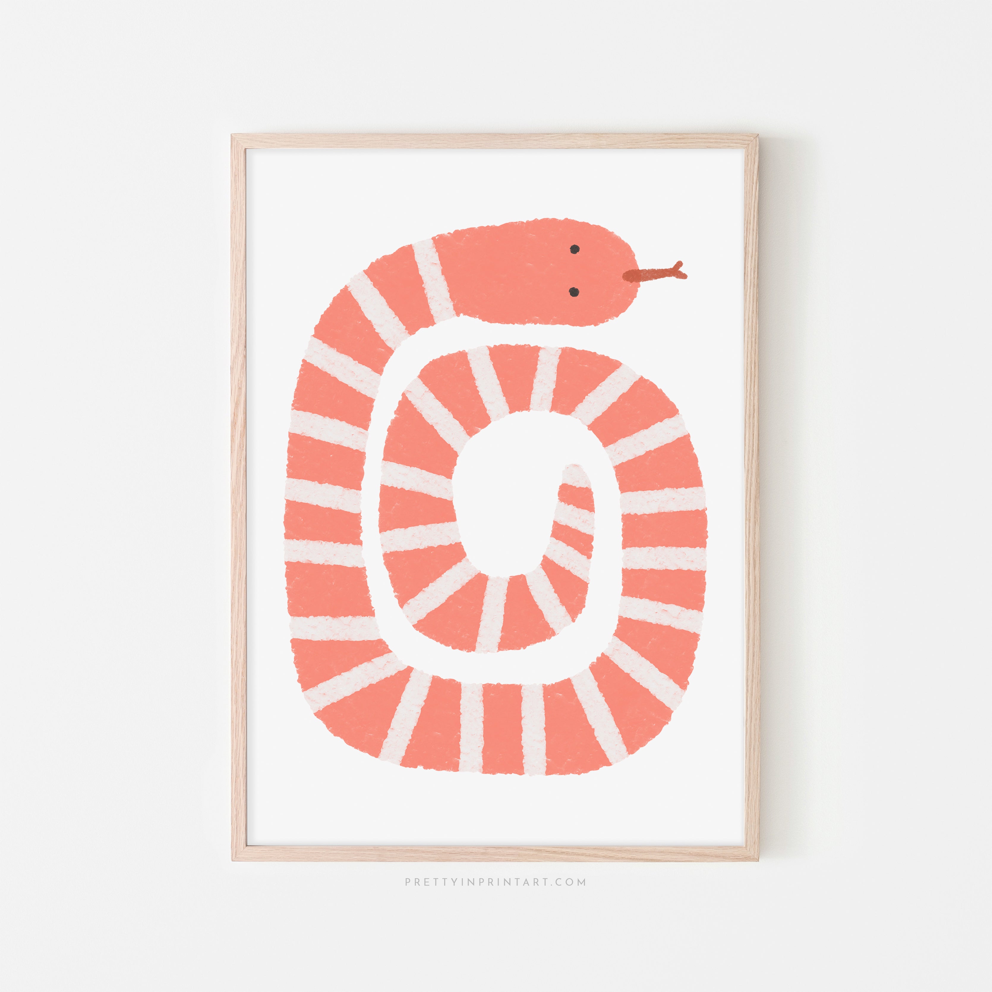 Snake Print - Pink | Framed Print