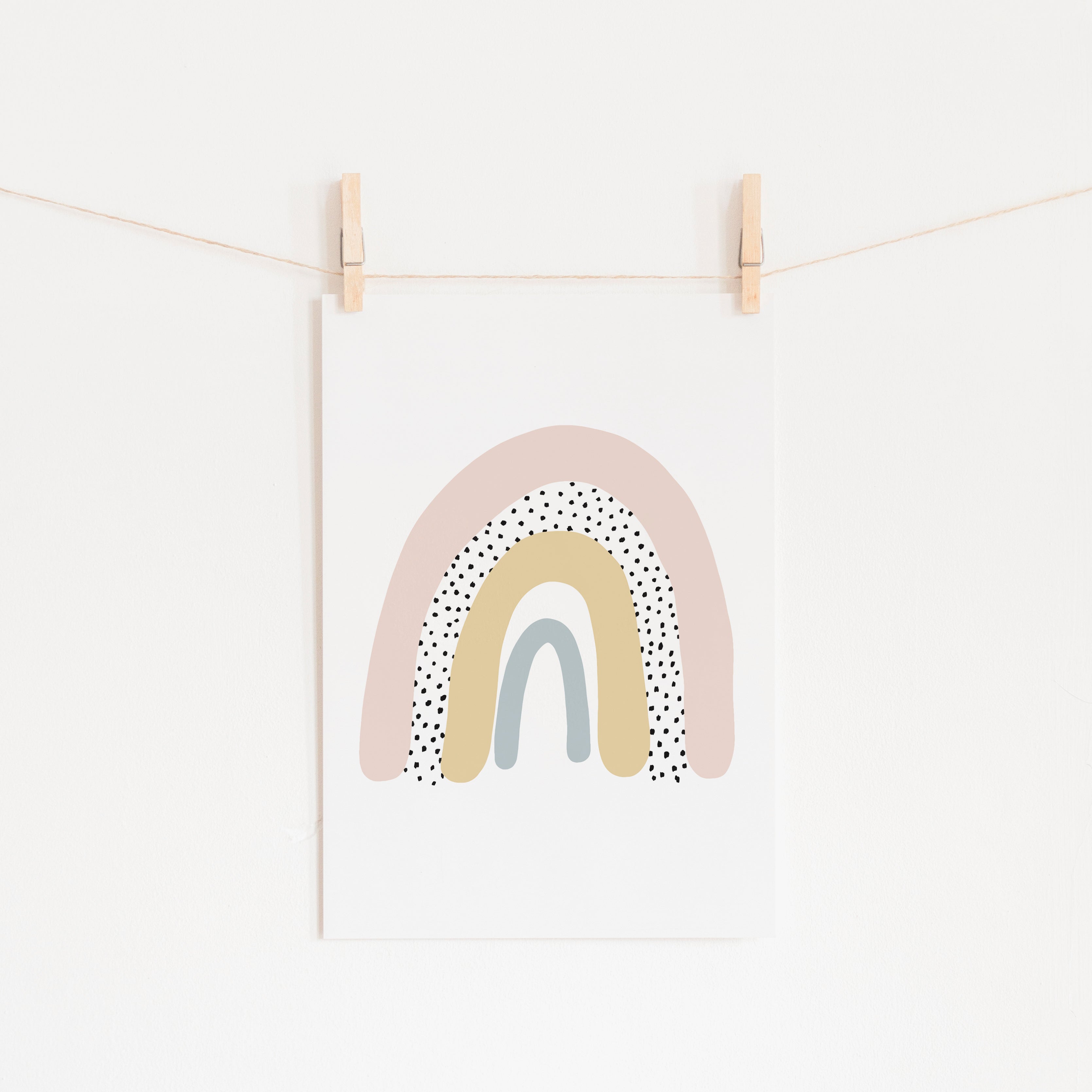 Rainbow Wall Art - Pink | Unframed