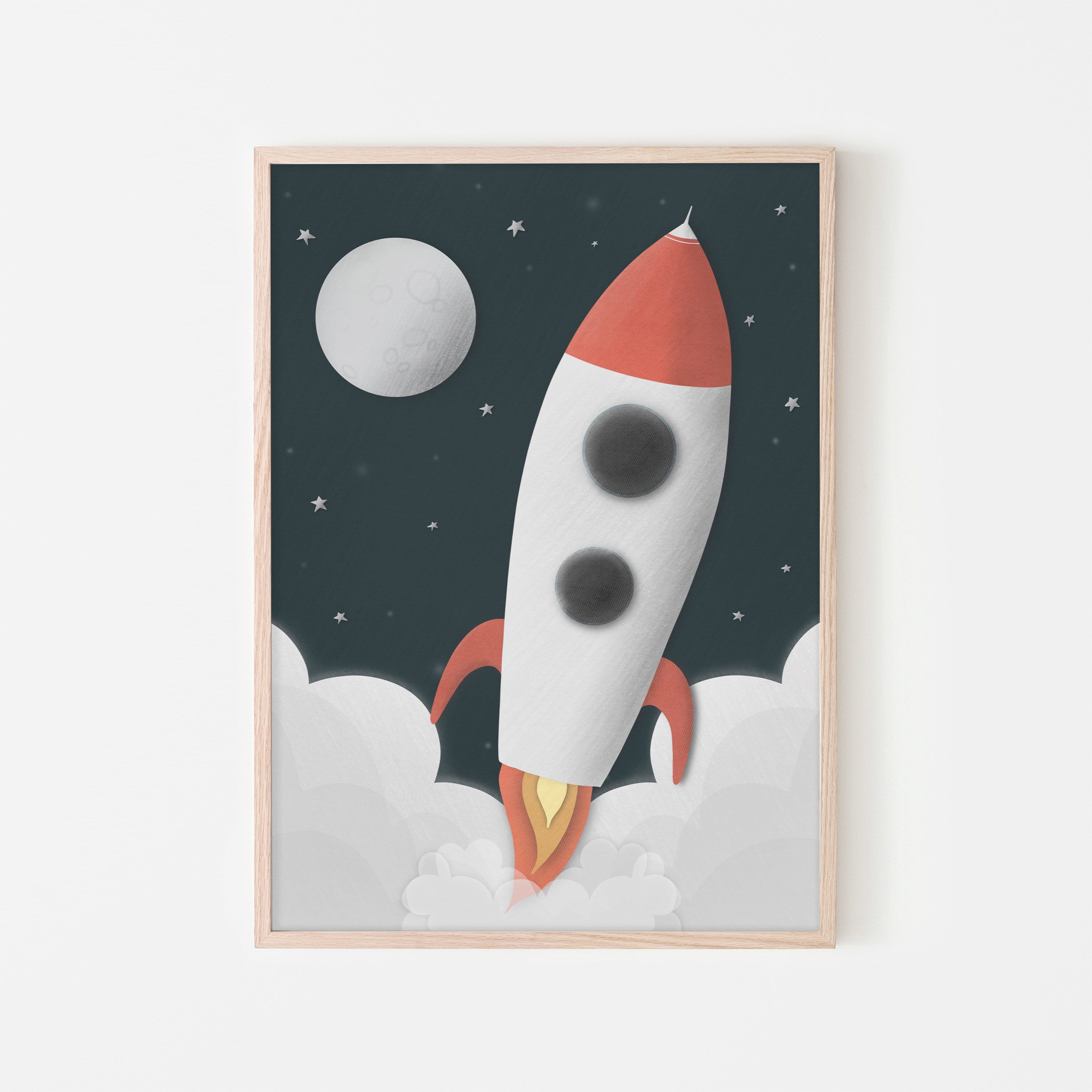 Rocket Space Decor |  Framed Print