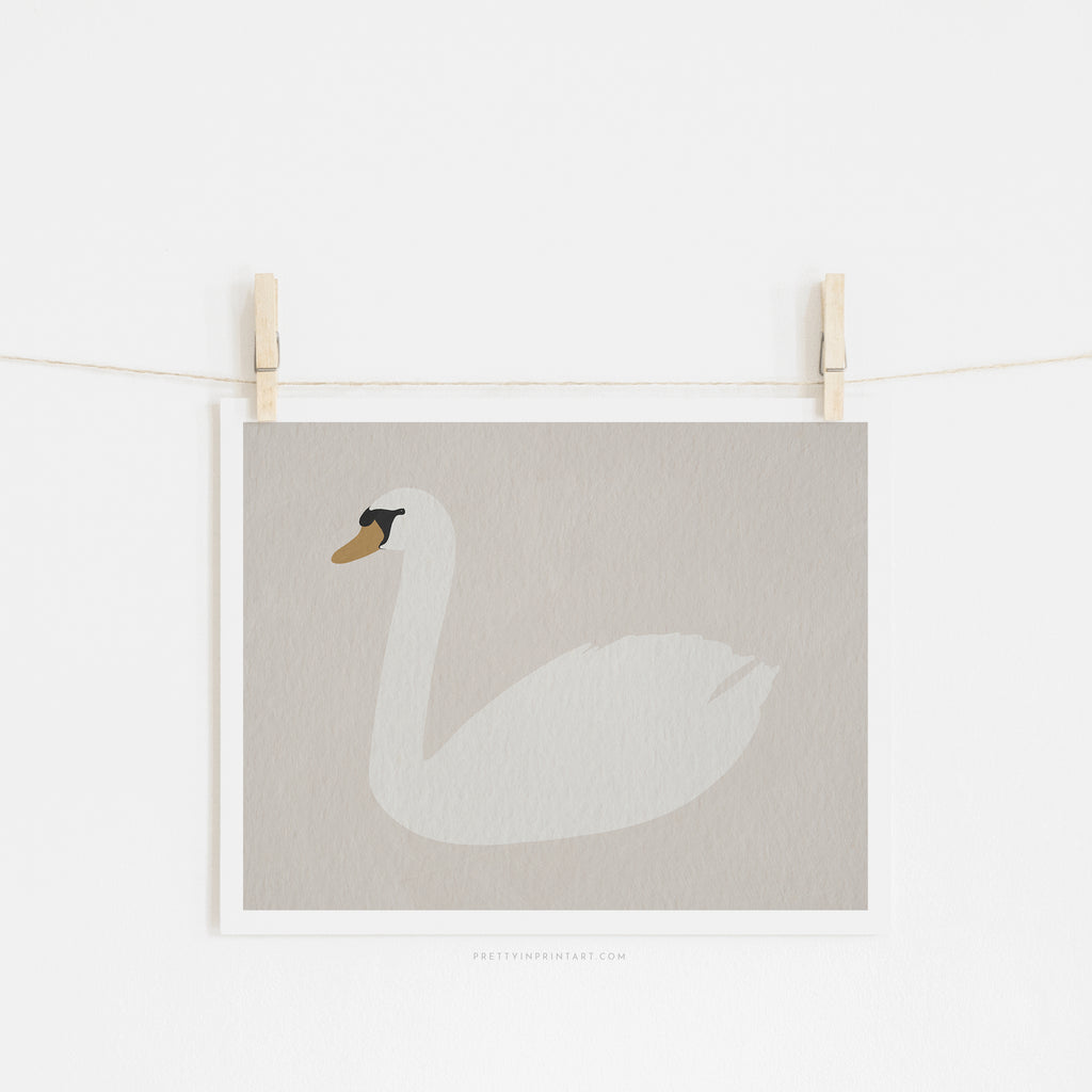 Swan Art - Strong White |  Unframed