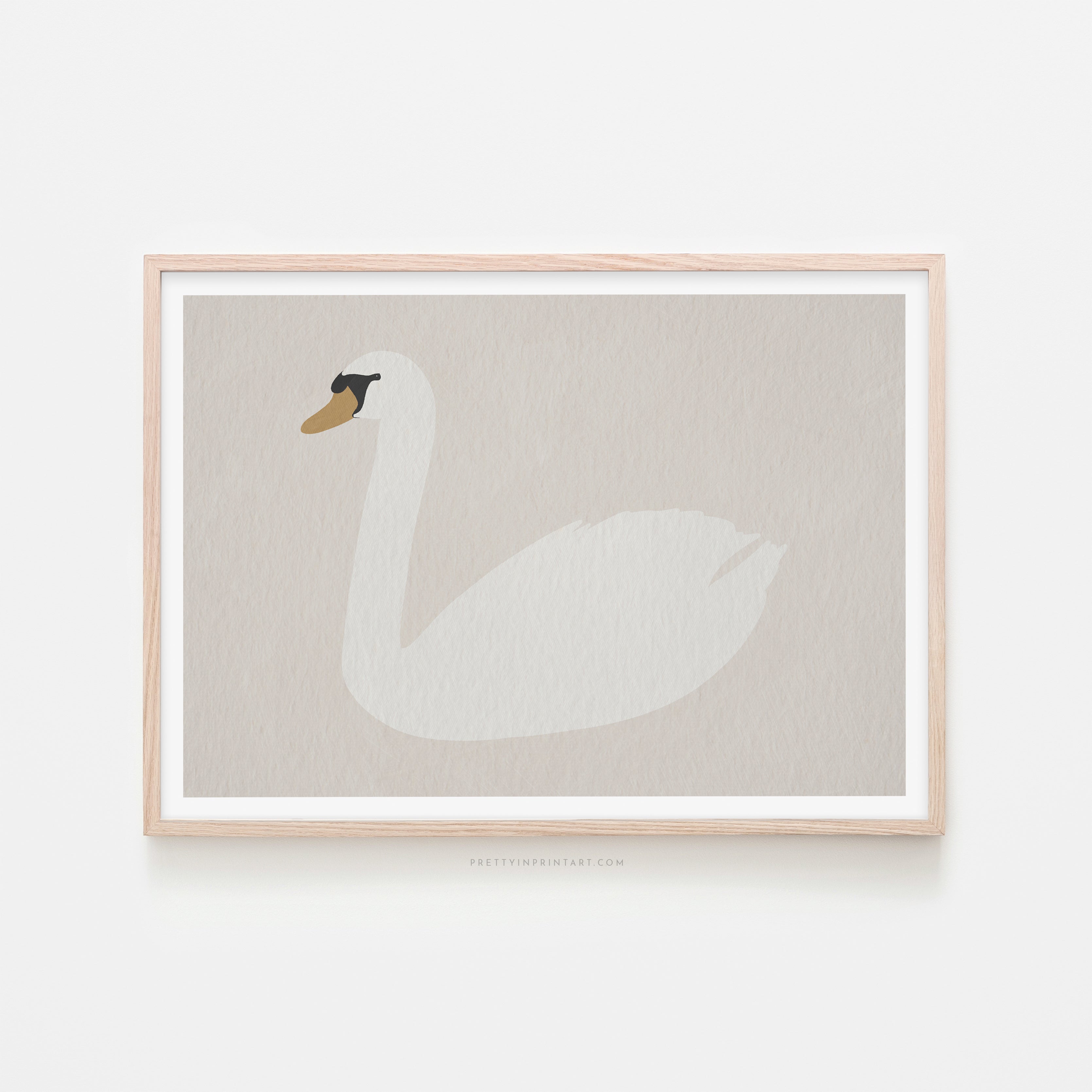 Swan Art - Strong White | Framed Print