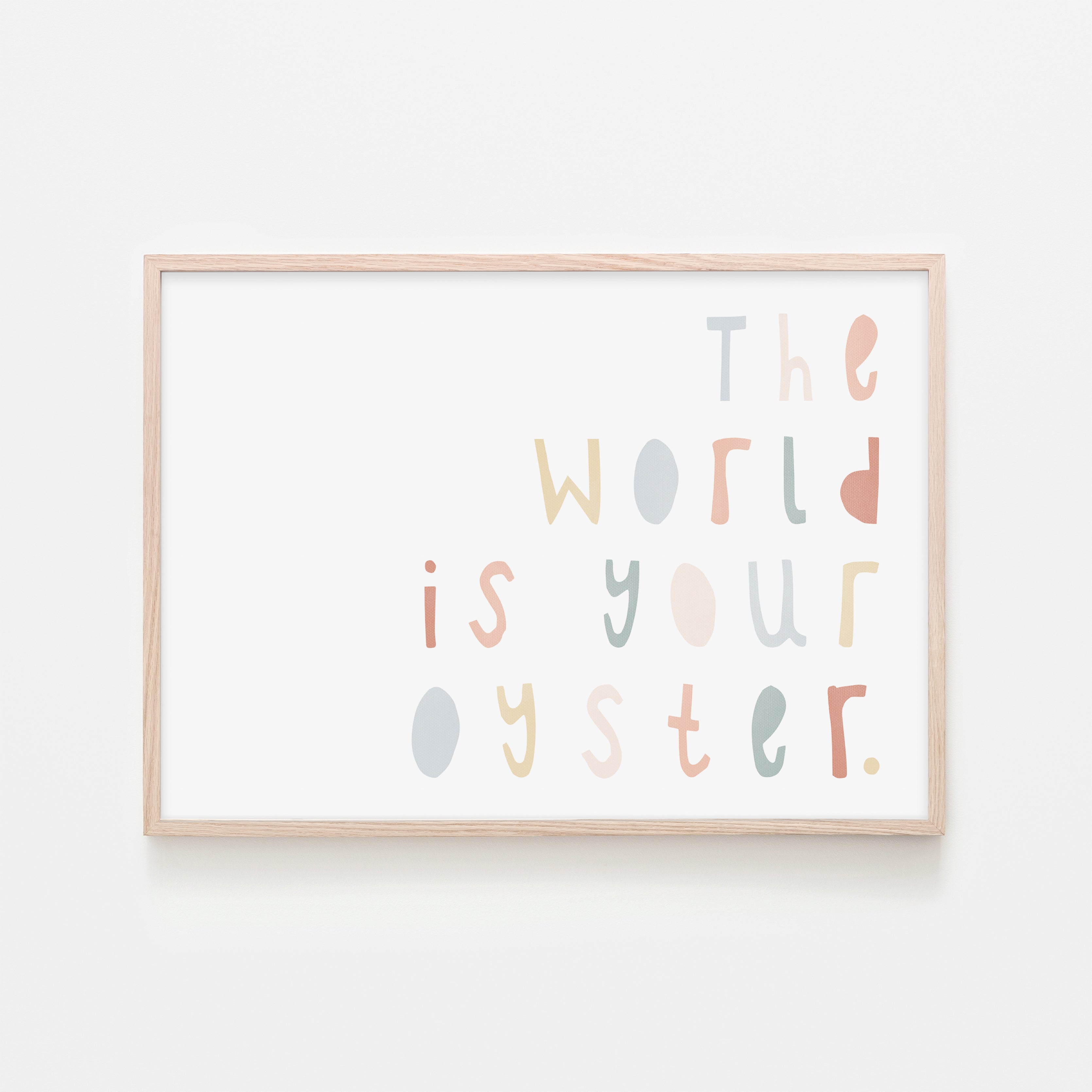 The World Is Your Oyster - Subtle Colours |  Framed Print
