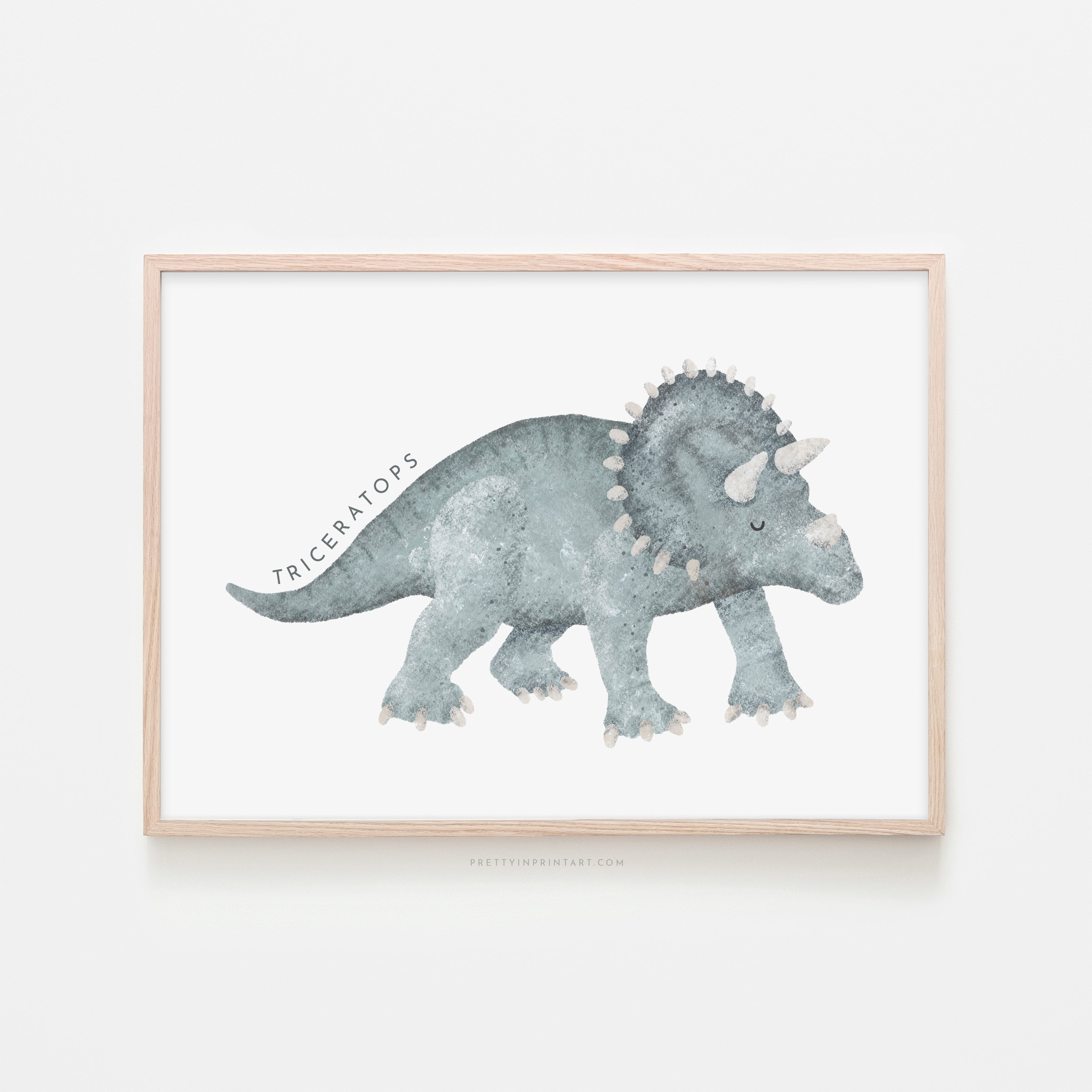 Dinosaur Art - Triceratops | Framed Print