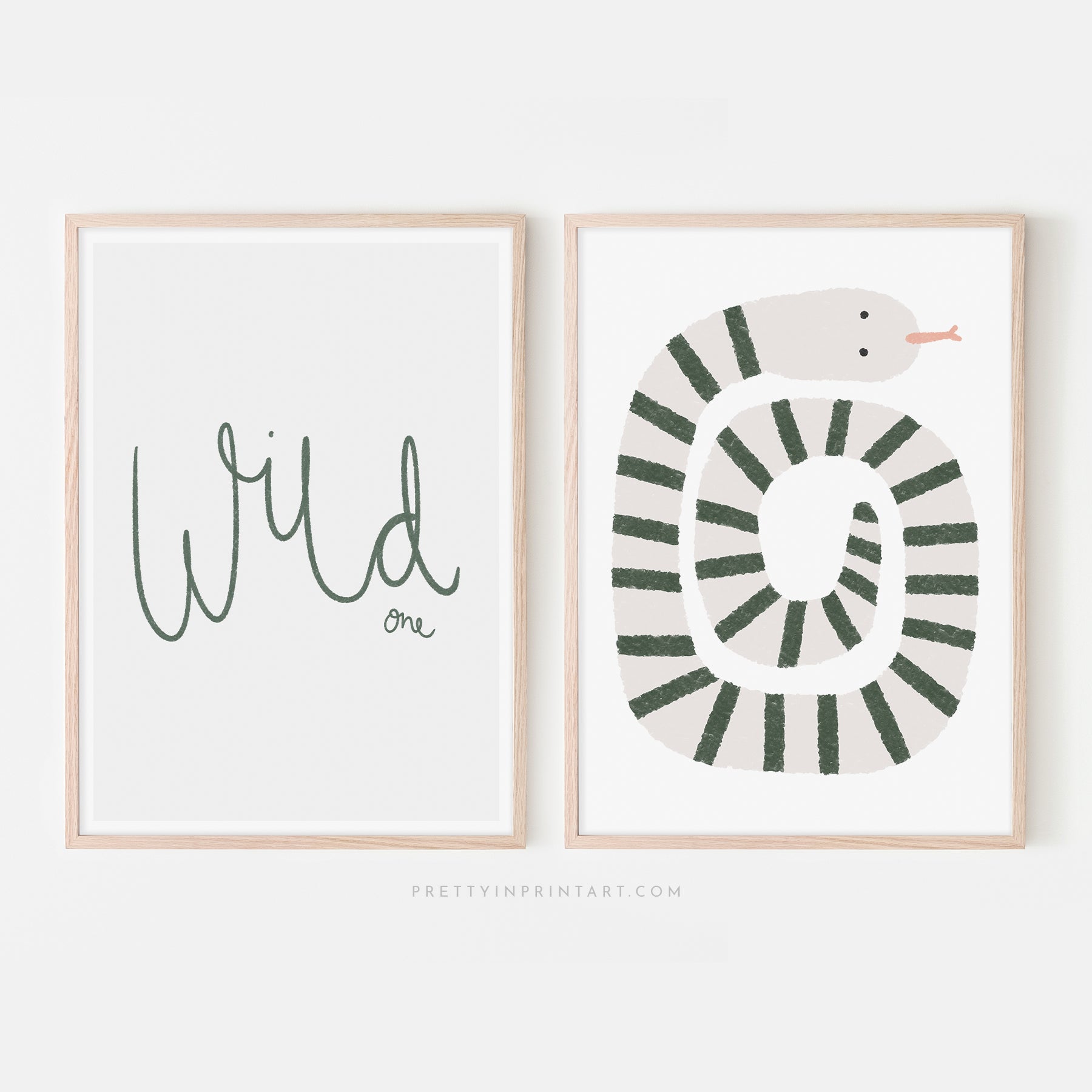 Wild One - Forest Green | Framed Print