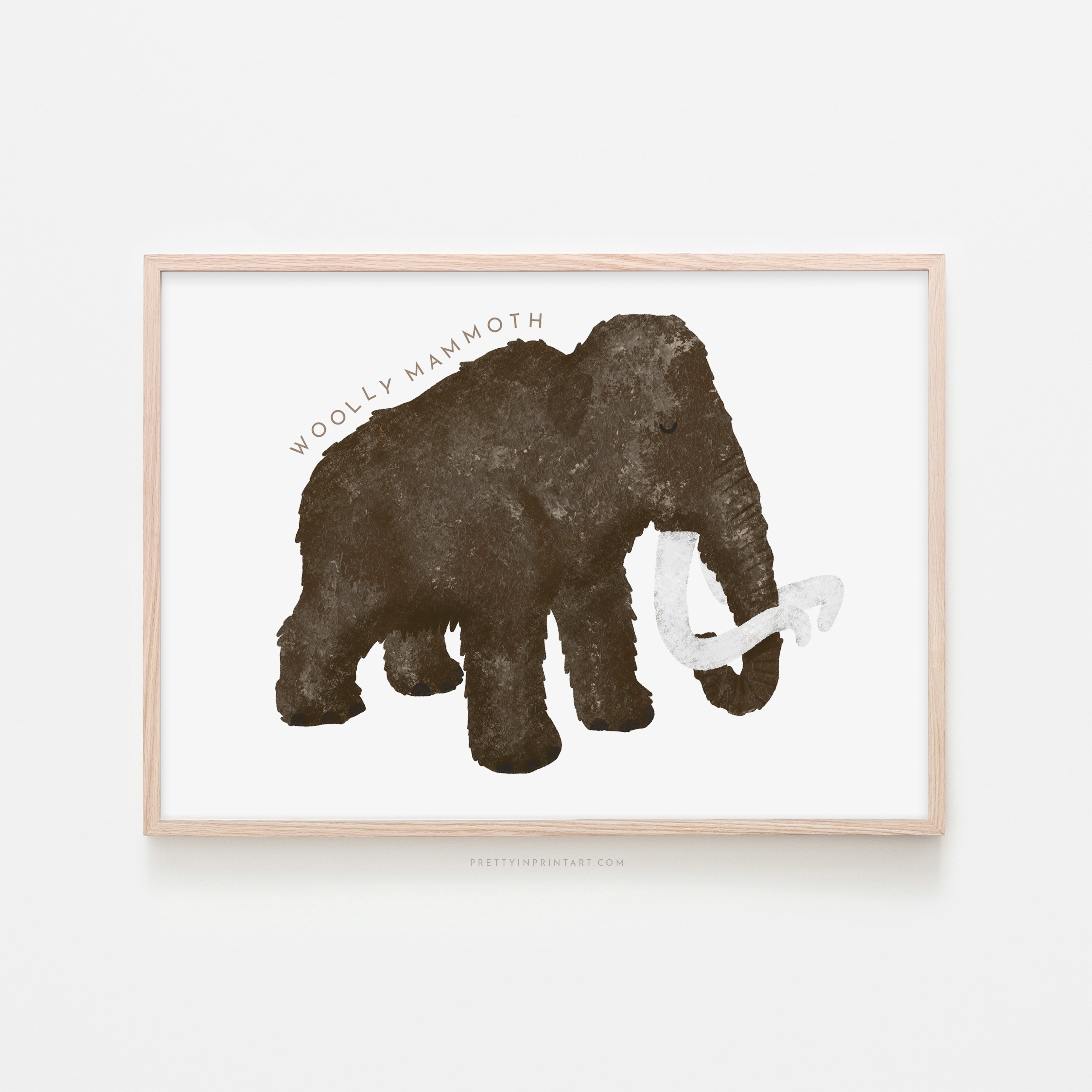 Dinosaur Art - Woolly Mammoth | Framed Print