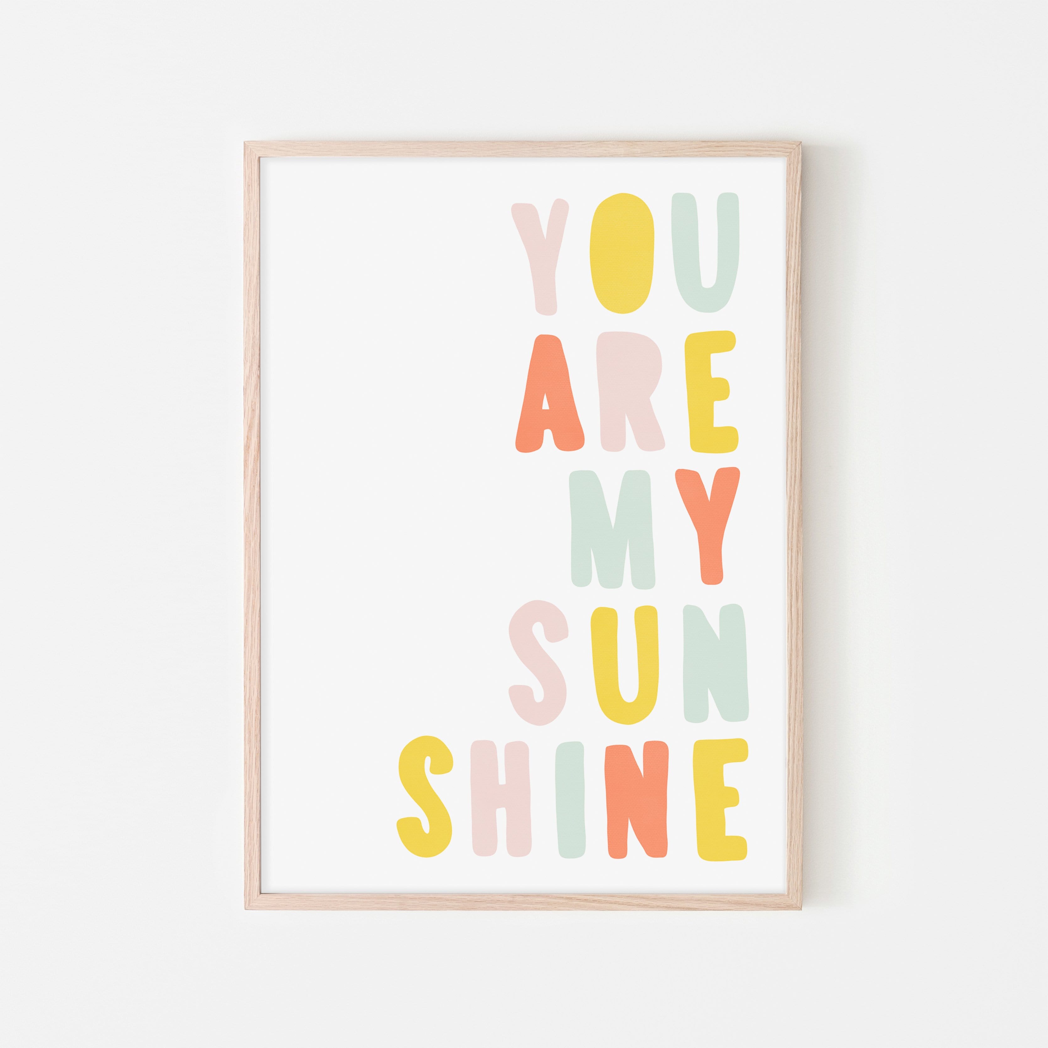 You Are My Sunshine - Pastel Popsicle | Framed Print