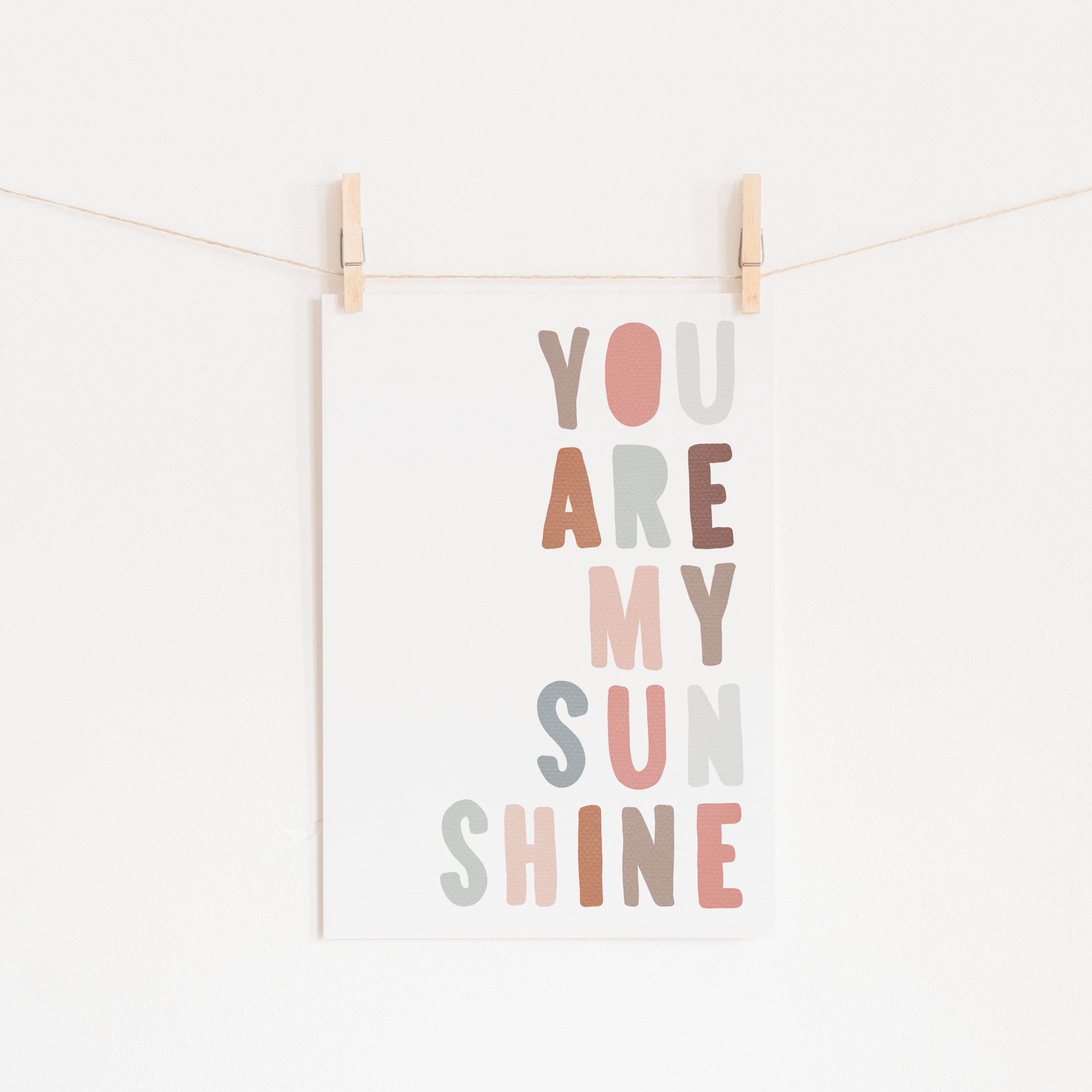 You Are My Sunshine - Ice Cream Colours | Unframed