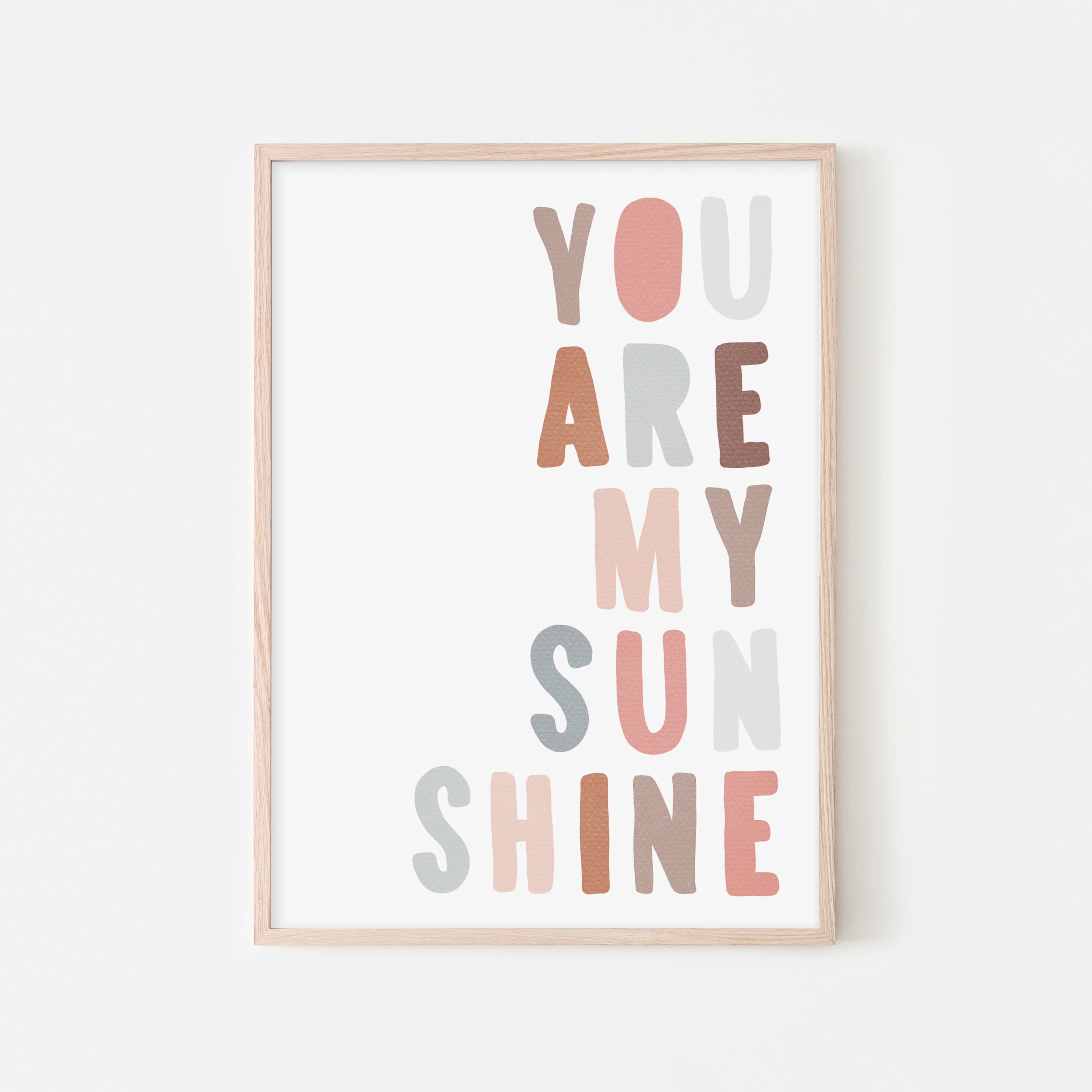 You Are My Sunshine - Ice Cream Colours | Framed Print