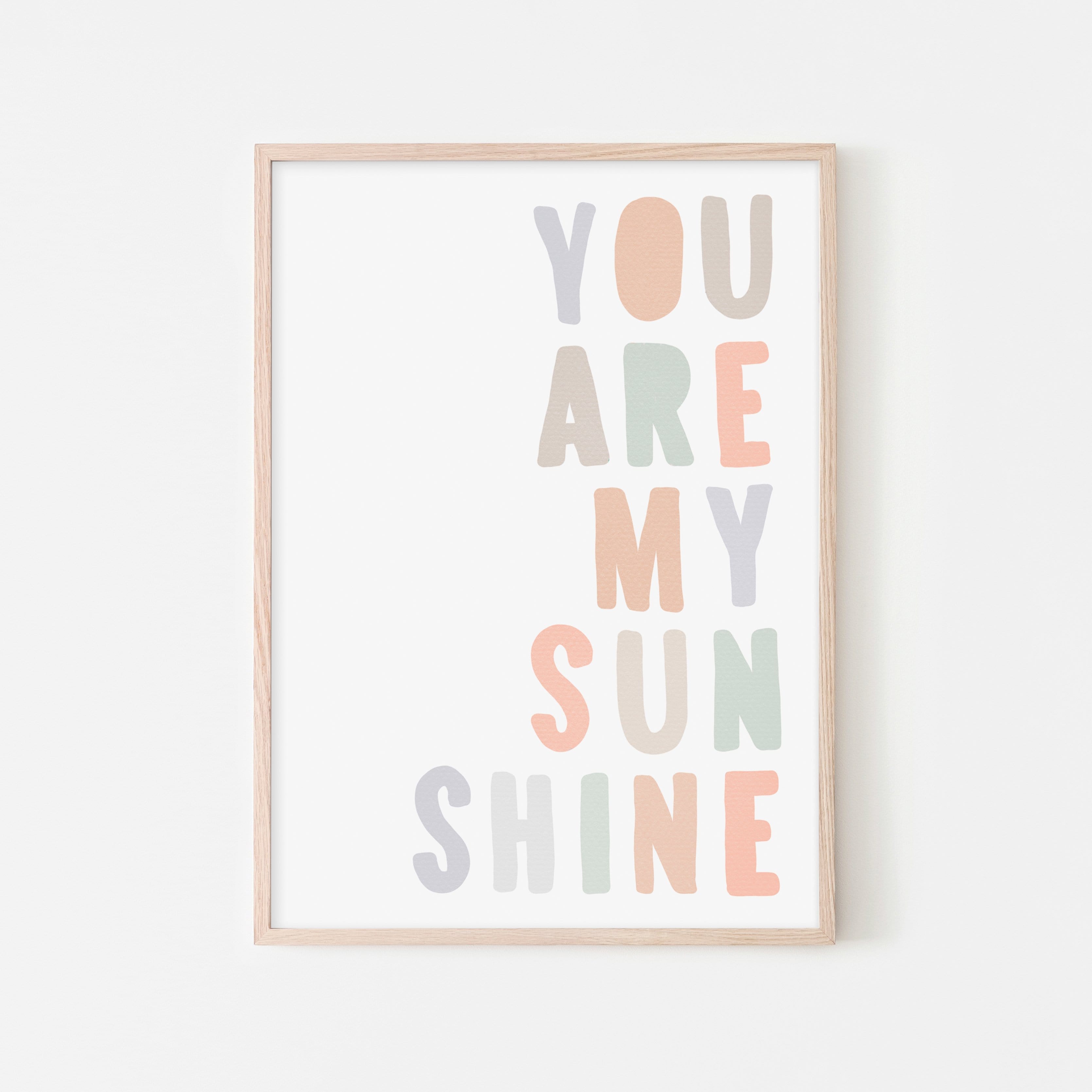 You Are My Sunshine - Pastel | Framed Print