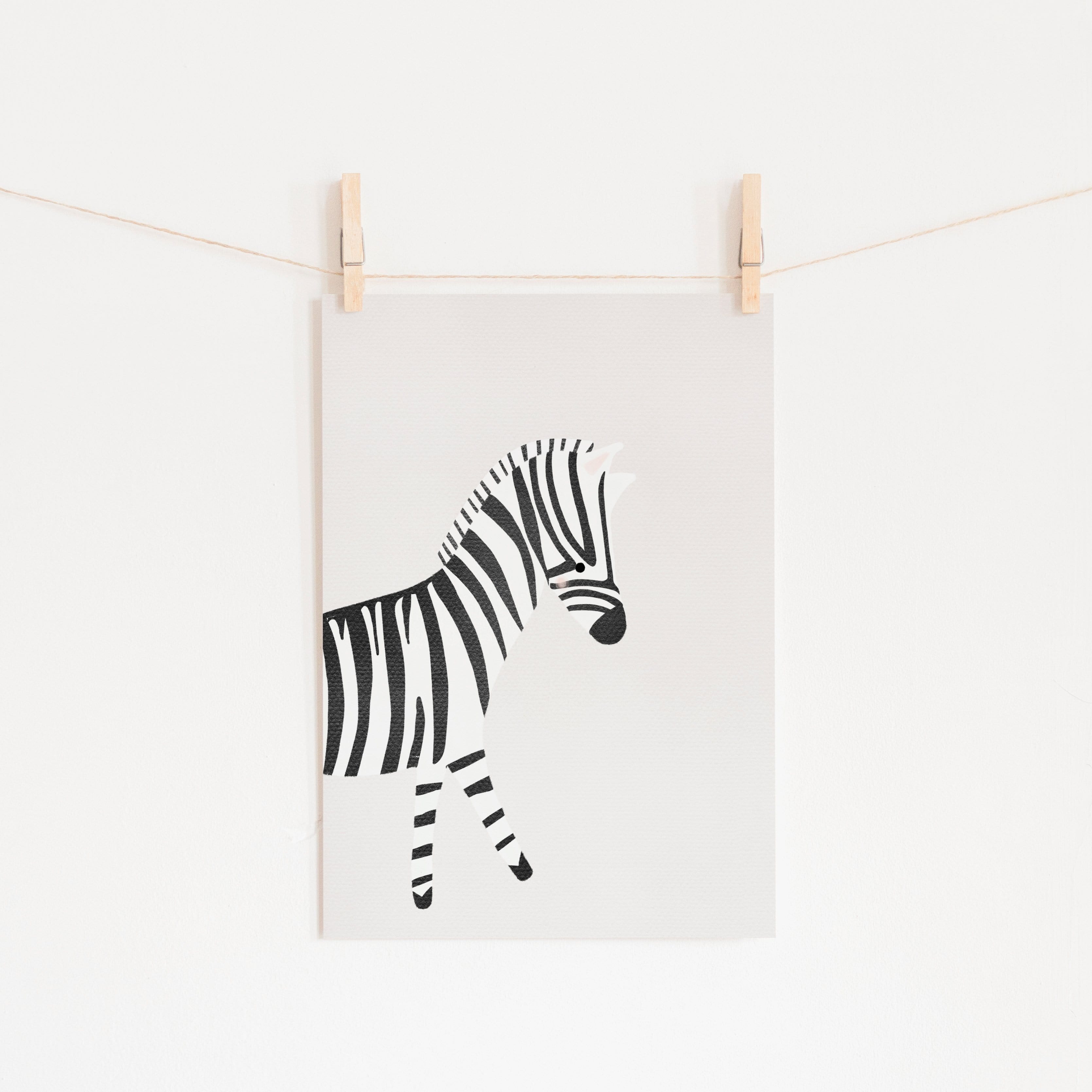 Zebra - Nursery Art |  Unframed