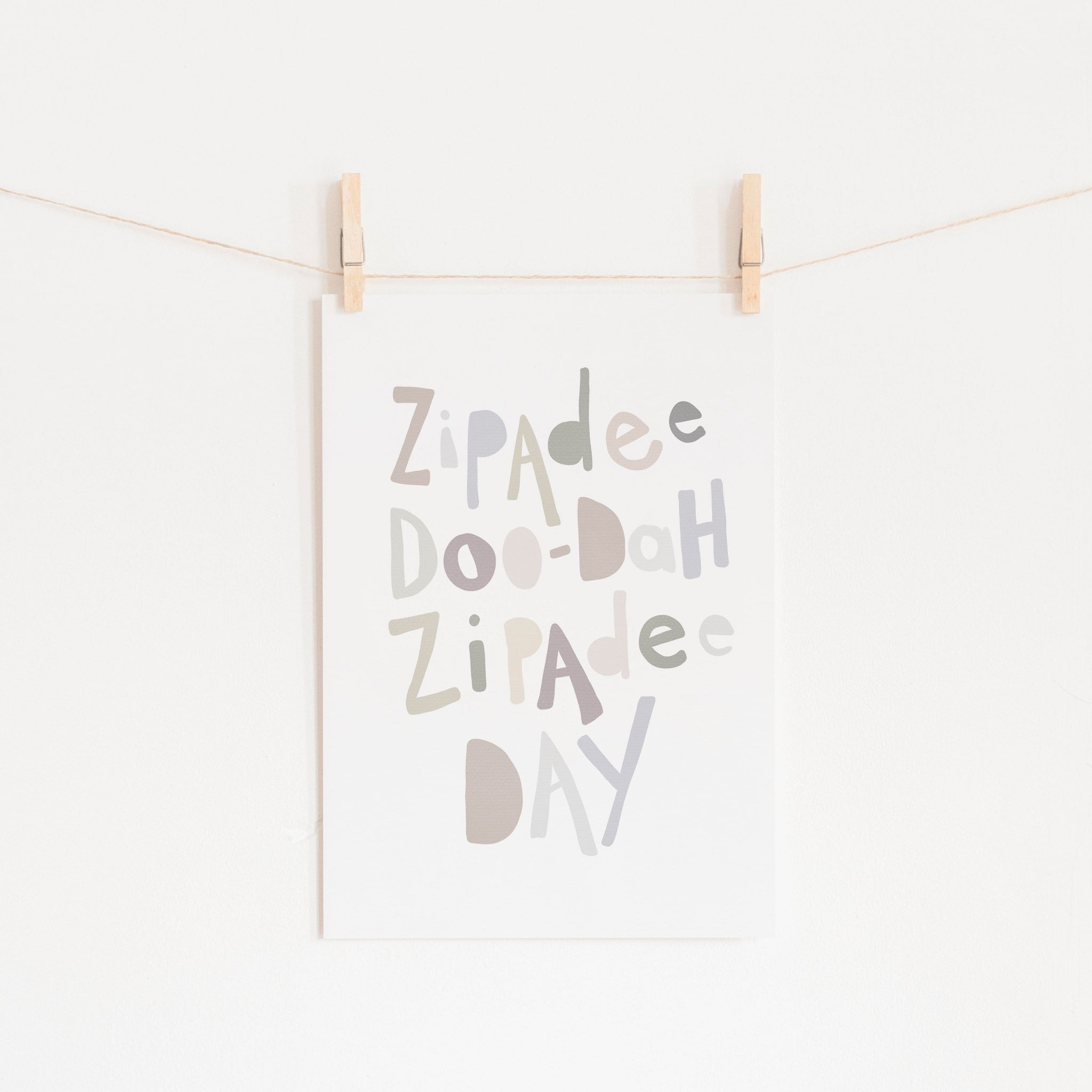 Zipadee Doo Dah Art Print | Nursery Art | Pretty In Print