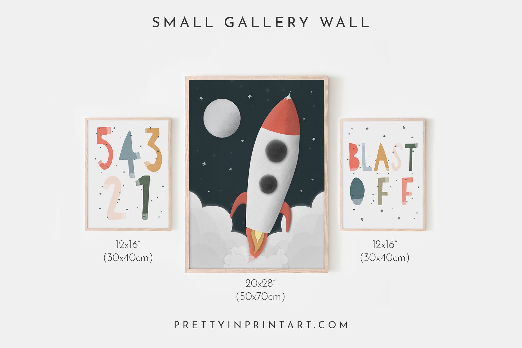 Small Gallery Wall - Rocket Space Theme
