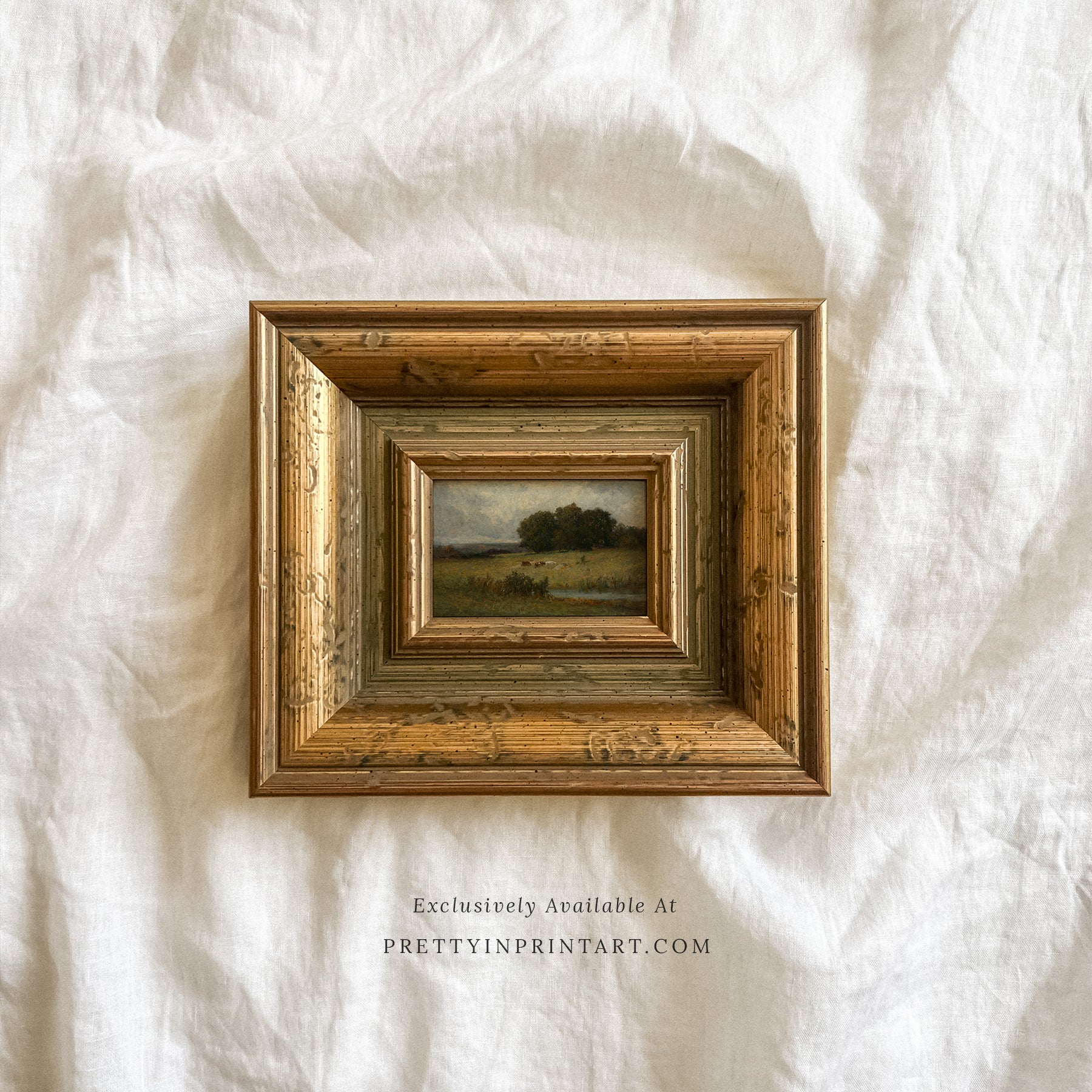 vintage-framed-art-wall-art-prints-old-landscape-art-oil-painting