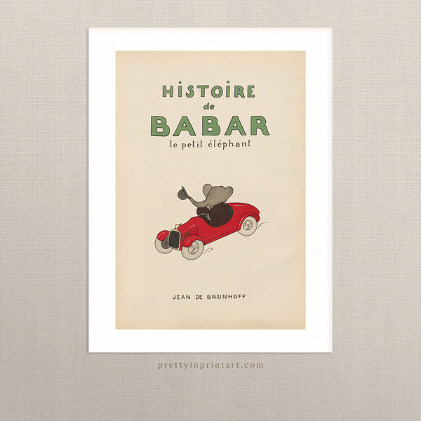 Babar Vintage Art 00101 |  Unframed