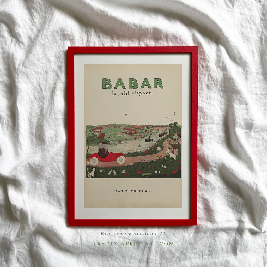 Babar Vintage Art 00106 |  Red Frame