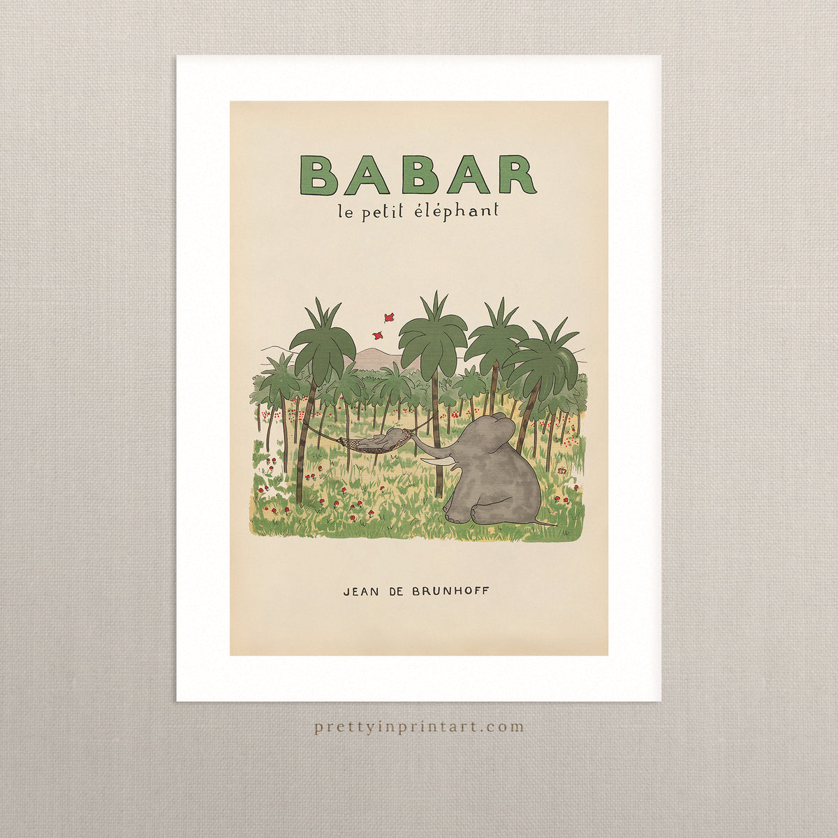Babar the Elephant Nursery Art – Vintage Storybook Prints for Children ...