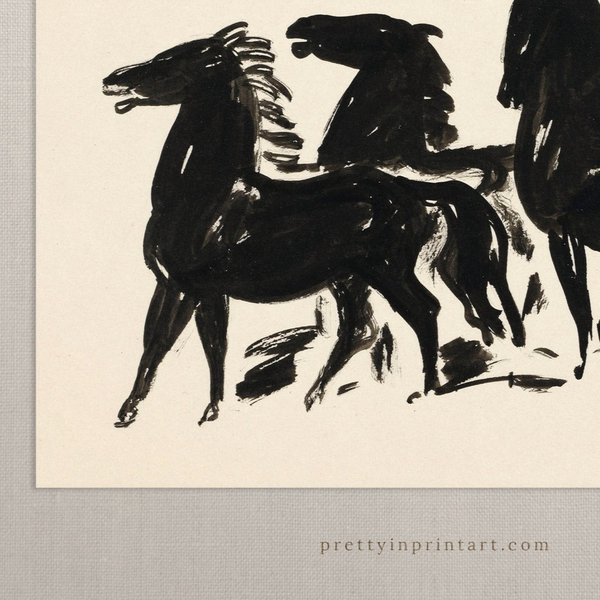 Vintage Pferdekunst 00635 | Ungerahmt