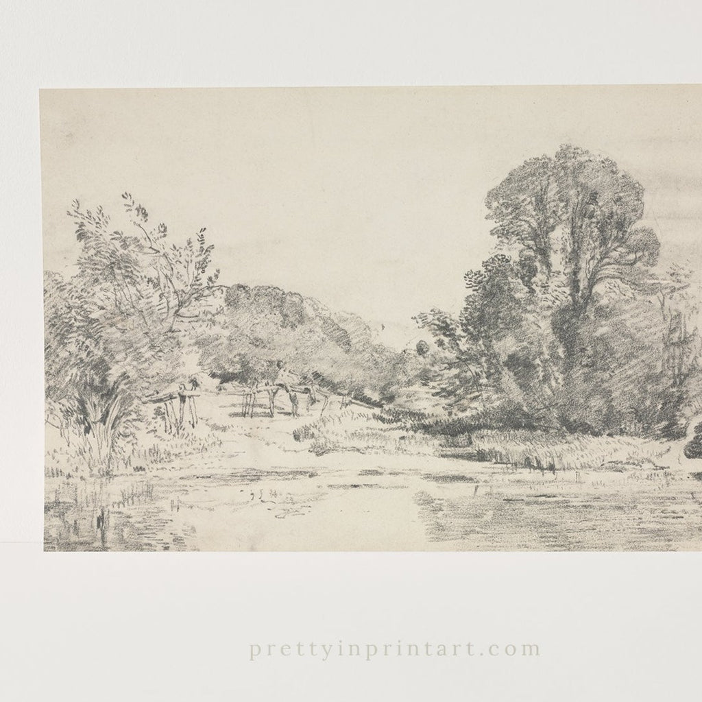 Pencil Sketch, Landscape 00729 |  Unframed