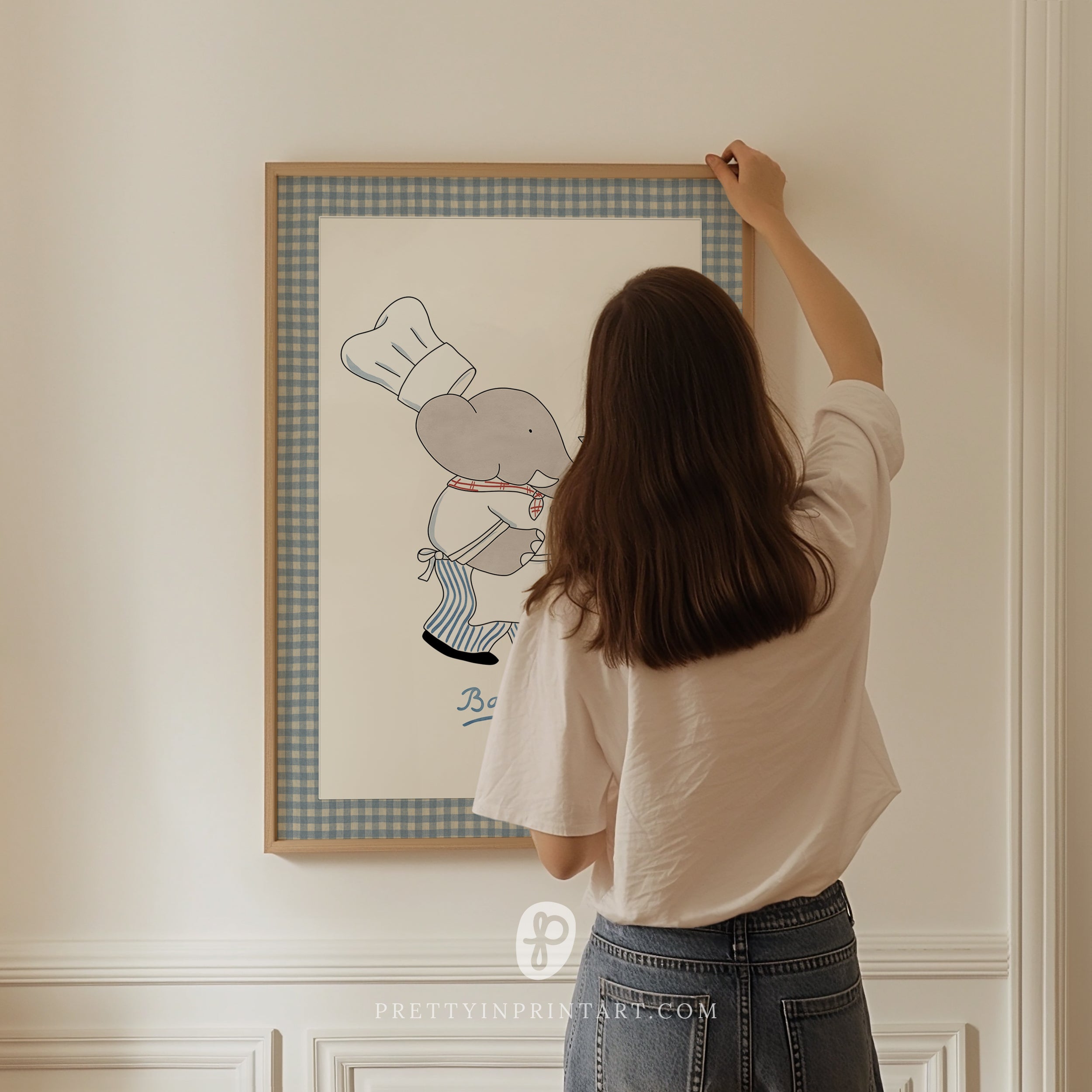 Babar Nursery Art - Babar the Elephant nursery wall art print, Vintage Babar nursery decor for baby’s room, Classic Babar prints for children’s bedrooms