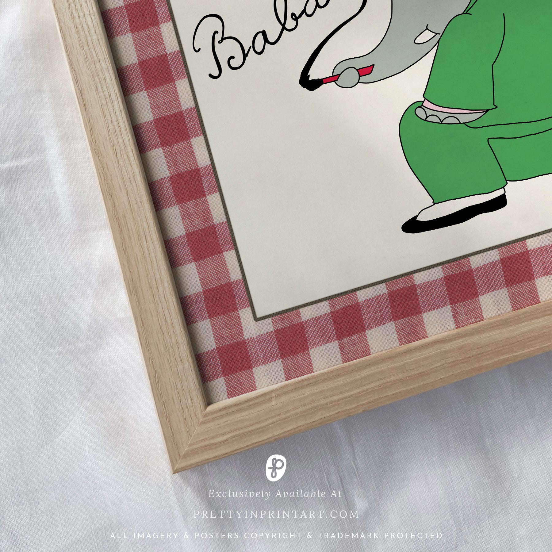 Babar Nursery Art - Babar the Elephant nursery wall art print, Vintage Babar nursery decor for baby’s room, Classic Babar prints for children’s bedrooms