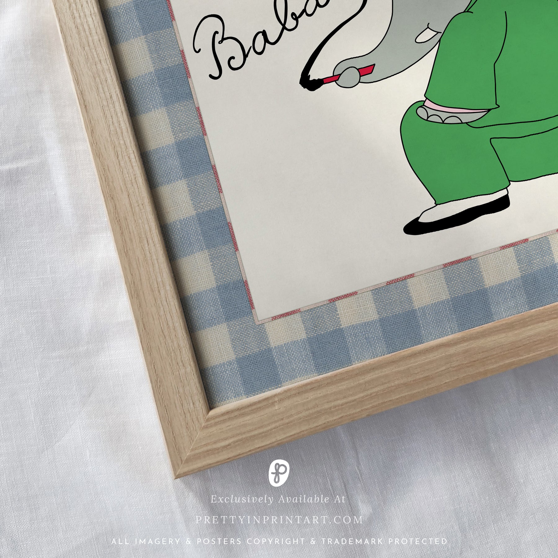 Babar Nursery Art - Babar the Elephant nursery wall art print, Vintage Babar nursery decor for baby’s room, Classic Babar prints for children’s bedrooms