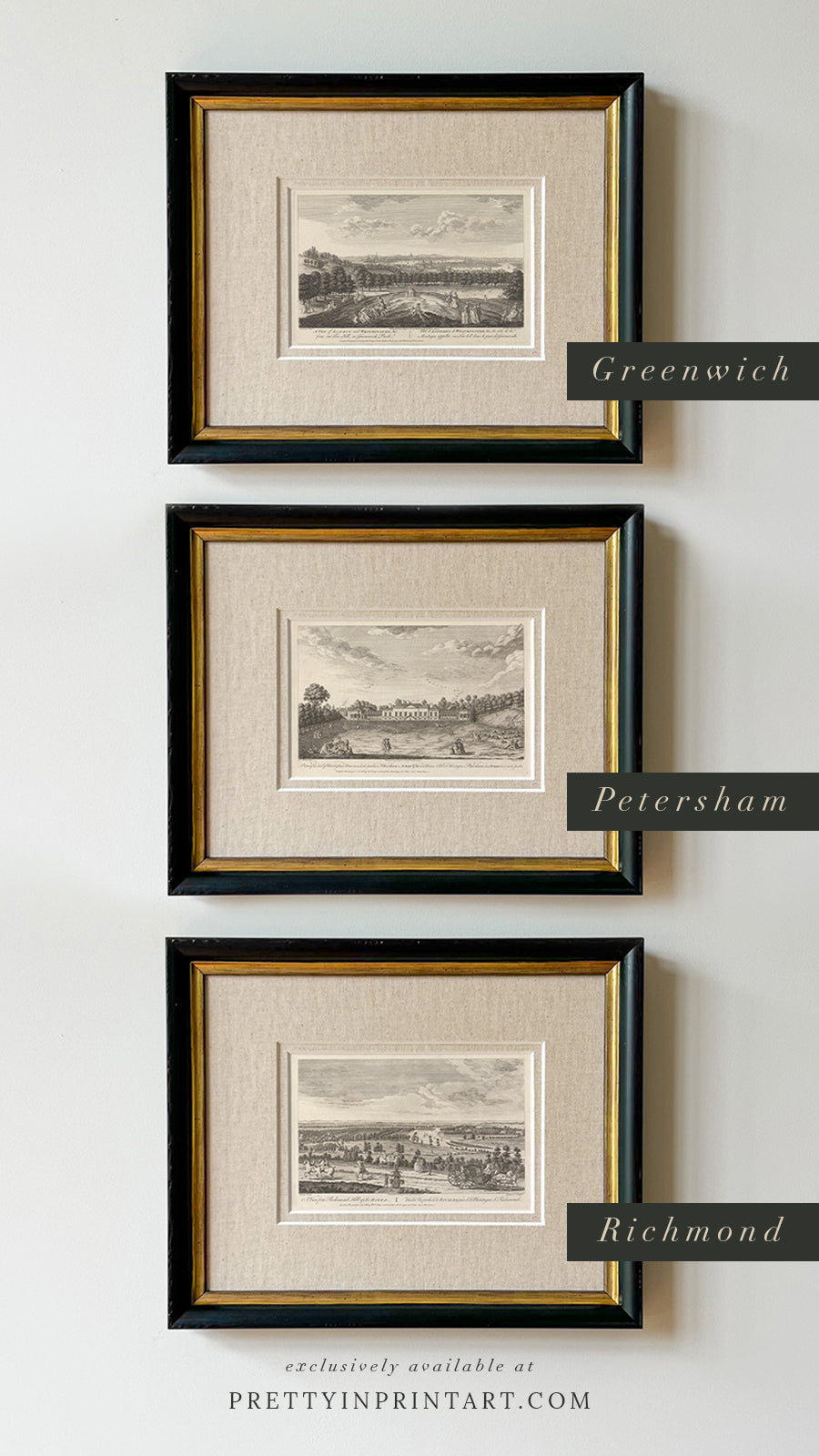Framed Vintage Landscape Etching | Petersham 2001