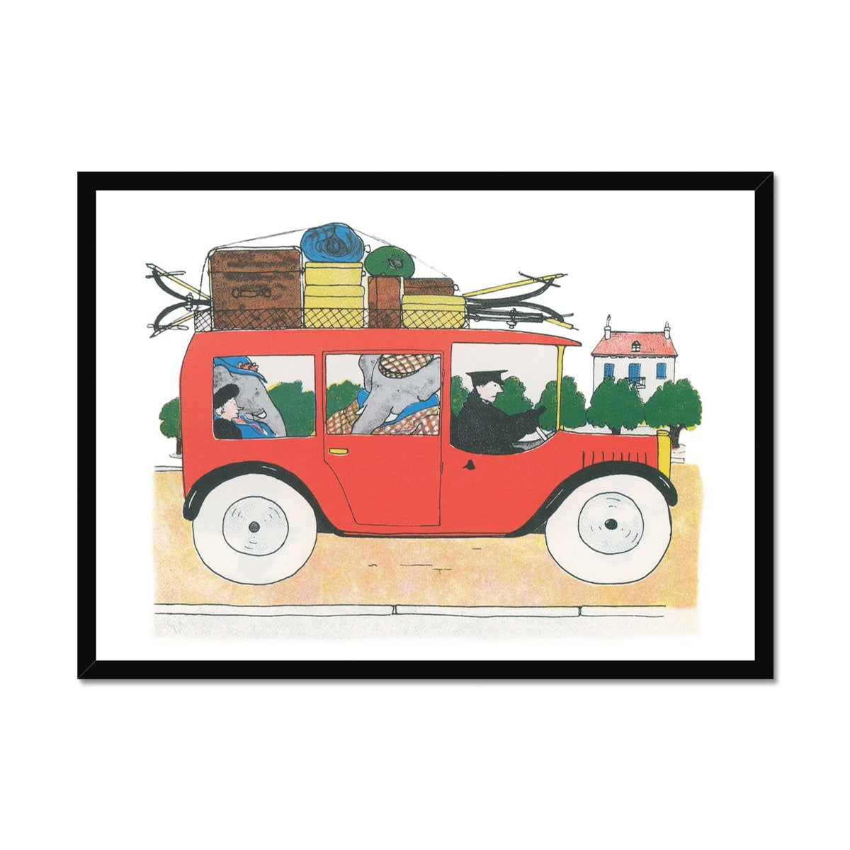 Babar Nursery Art - Babar the Elephant nursery wall art print, Vintage Babar nursery decor for baby’s room, Classic Babar prints for children’s bedrooms