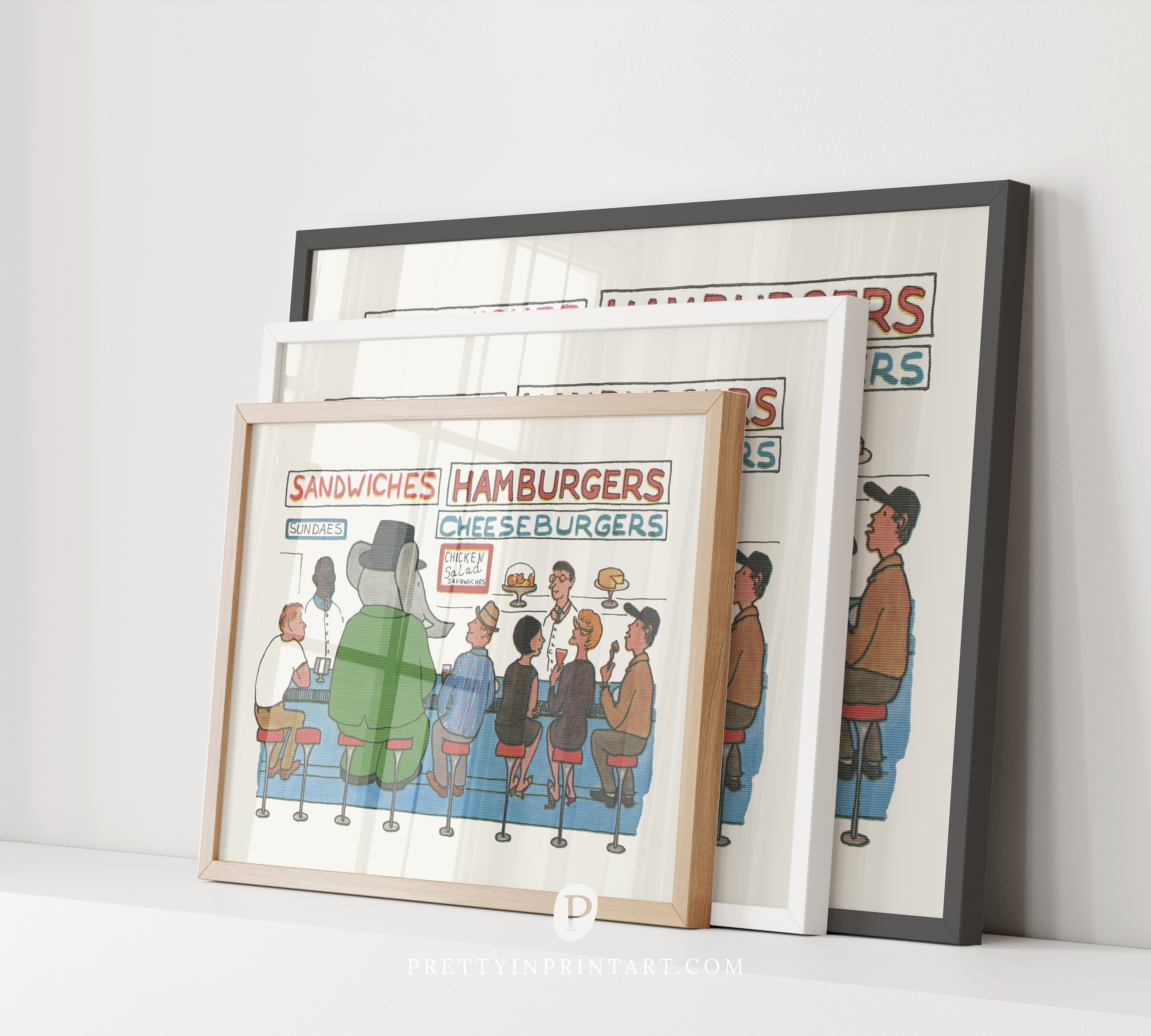 Babar Nursery Art Print - USA Diner |  Framed Print