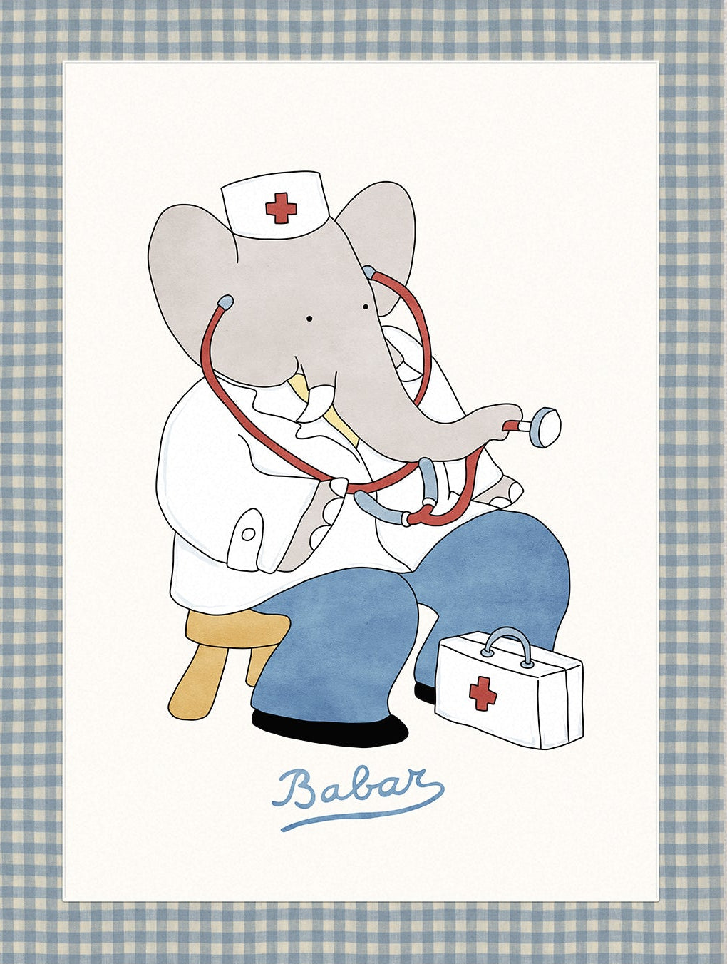Babar Nursery Art - Doctor |  Unframed