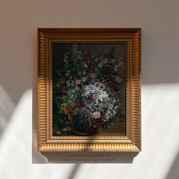 Framed Flower Art (002563 + GLD-RIB-68224)