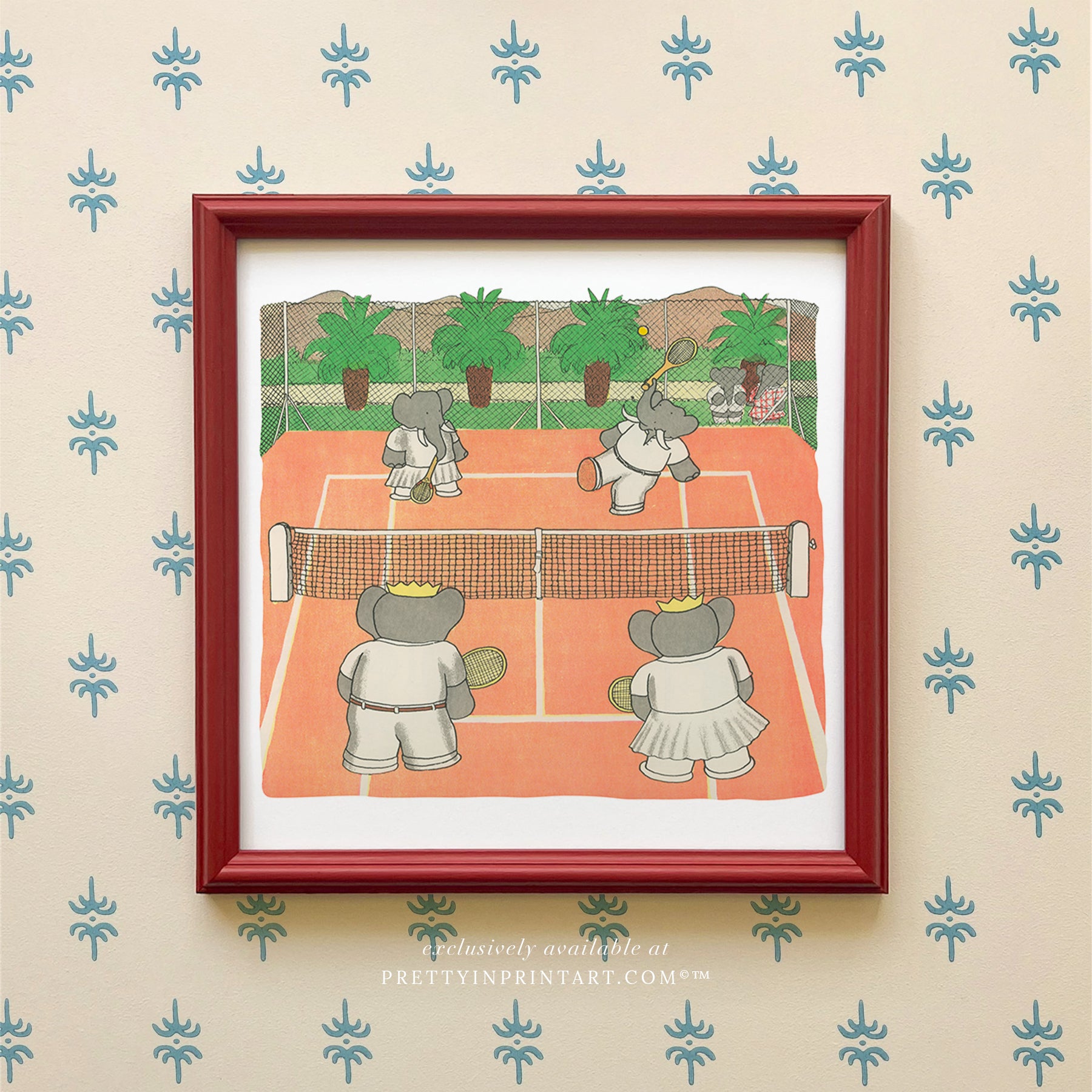 Babar Nursery Art - Babar the Elephant nursery wall art print, Vintage Babar nursery decor for baby’s room, Classic Babar prints for children’s bedrooms