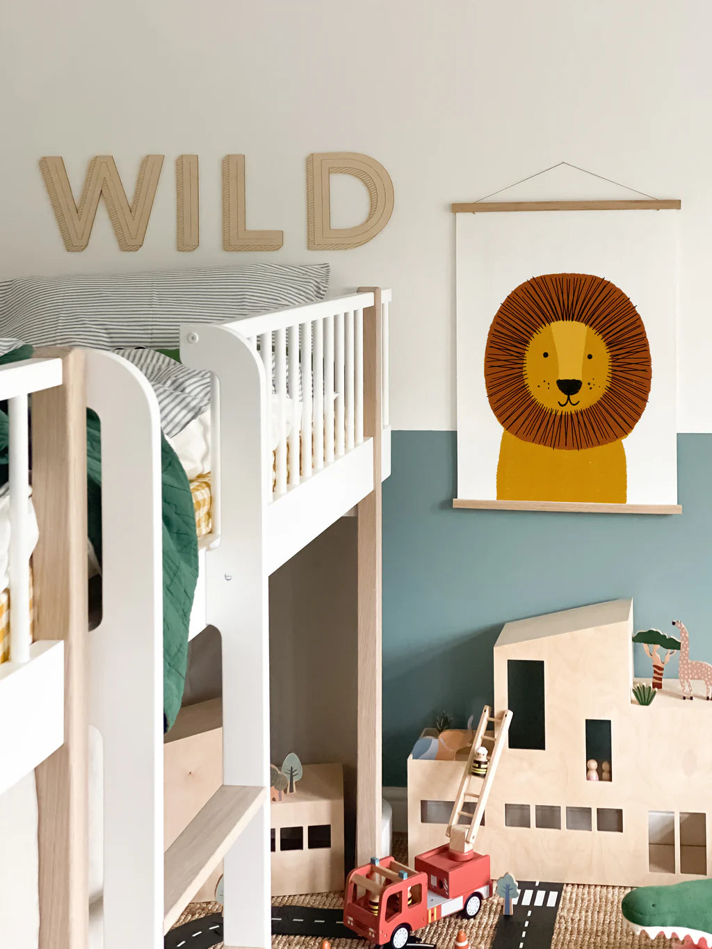 Lion - Kids Jungle Art |  Unframed
