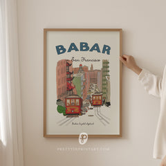 Babar Nursery Art Print - San Francisco |  Framed Print