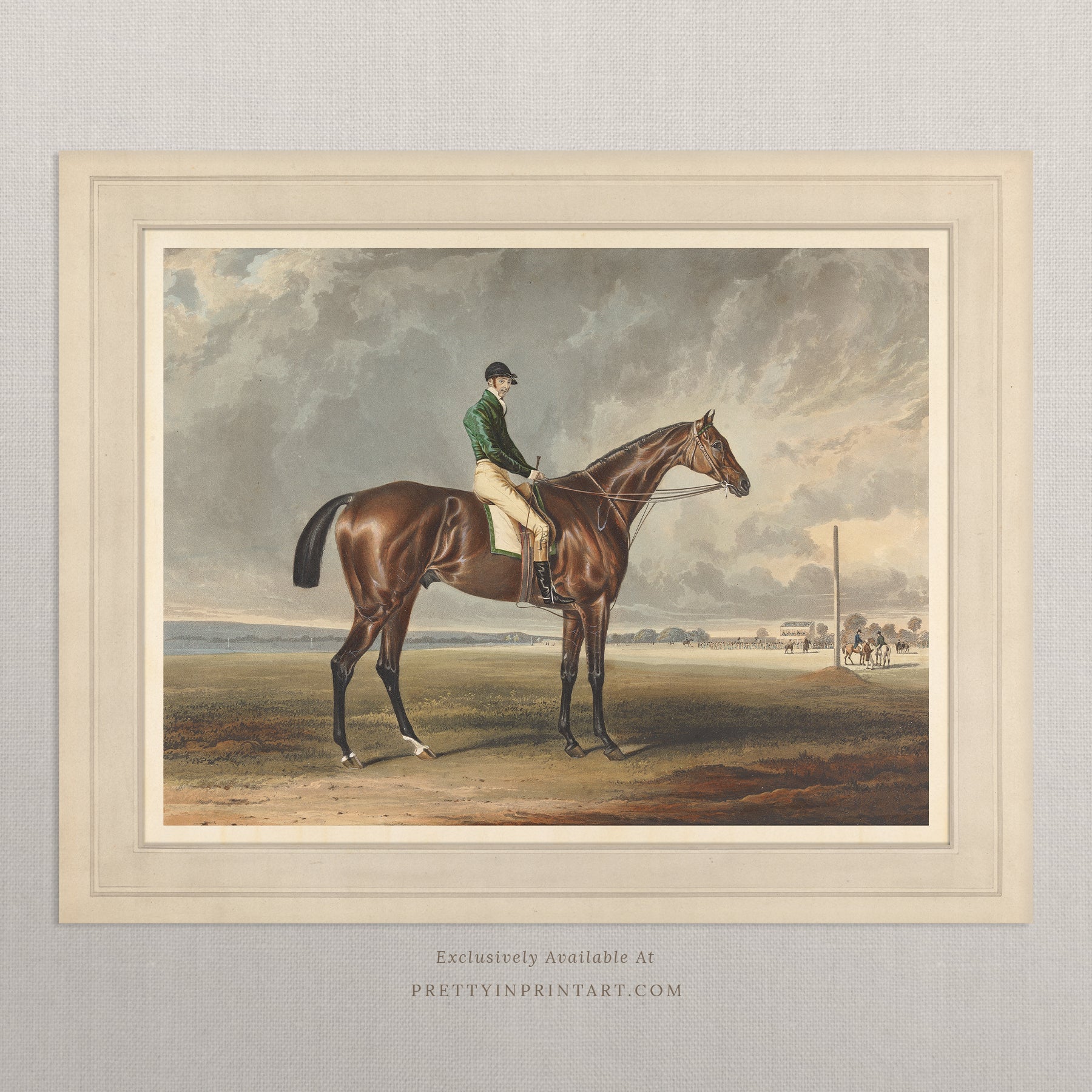 unframed-vintage-horse-racing-art-print-antique-thoroughbred-equestrian-wall-decor-for-rustic-study-lodge-or-heritage-style-home-giclee-print