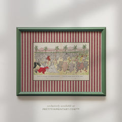 Babar Nursery Art 006 |  Framed (Calke Green Farrow & Ball 00303)