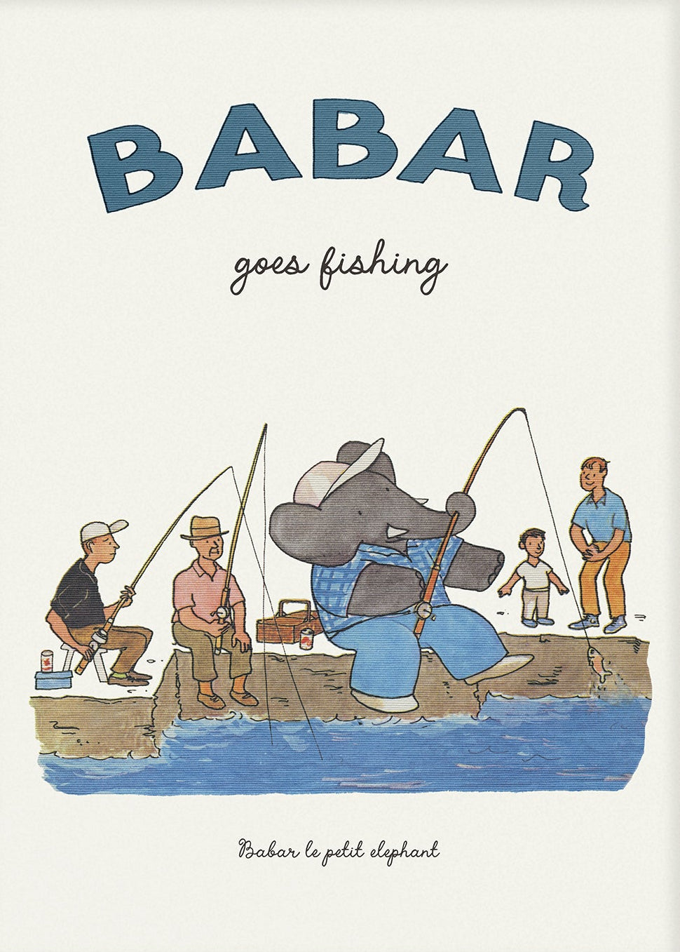 Babar Nursery Art Print - Fishing |  Unframed