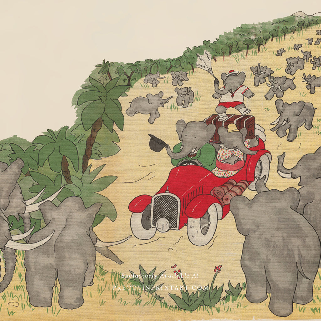 Babar Vintage Art 00109 |  Red Frame
