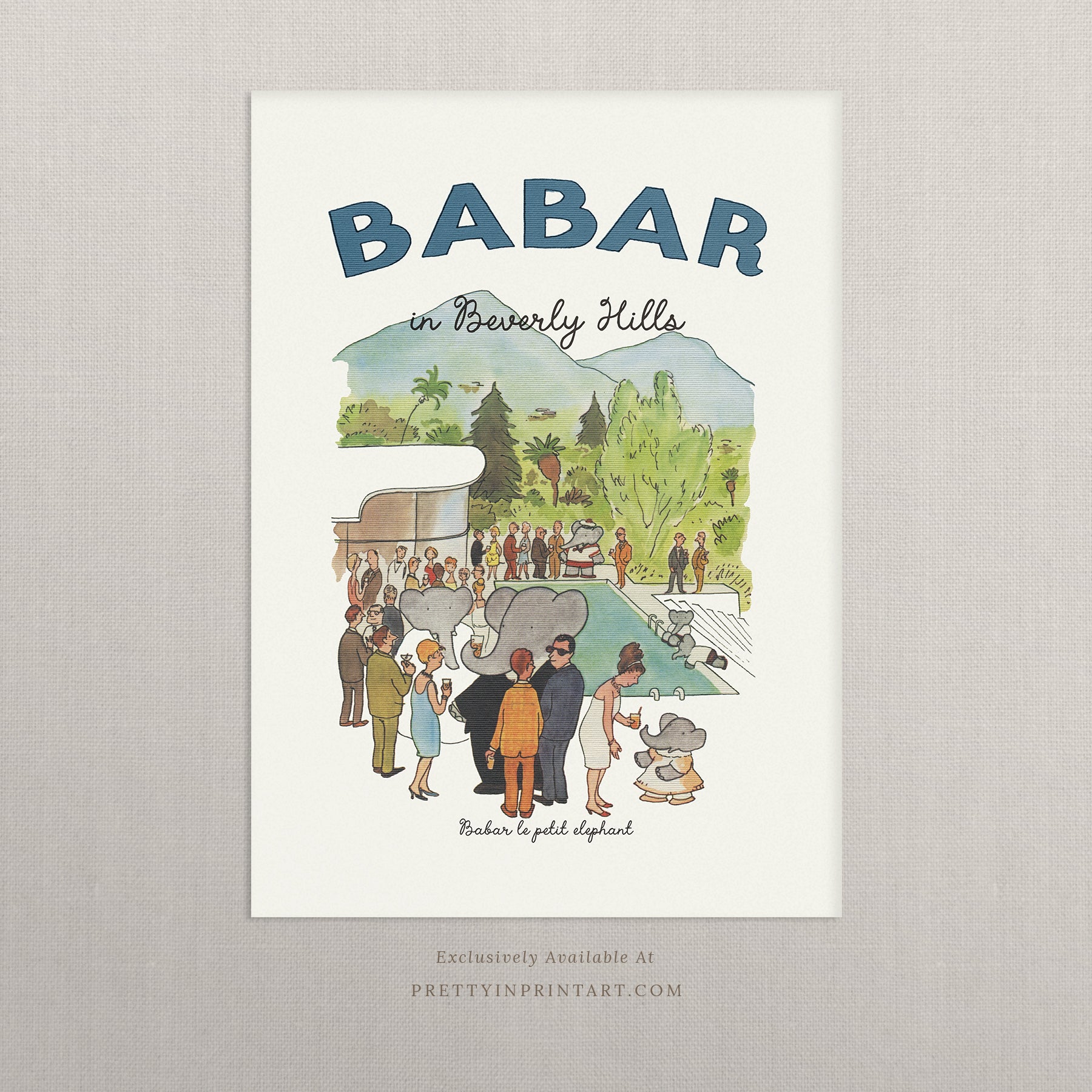 Babar Nursery Art Print - Beverly Hills | Unframed