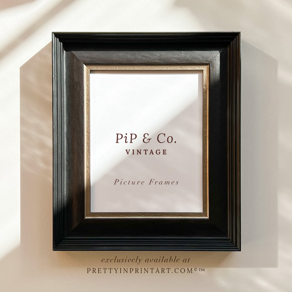 Black Vintage Wood Frame – Classic Style | Pretty in Print Art