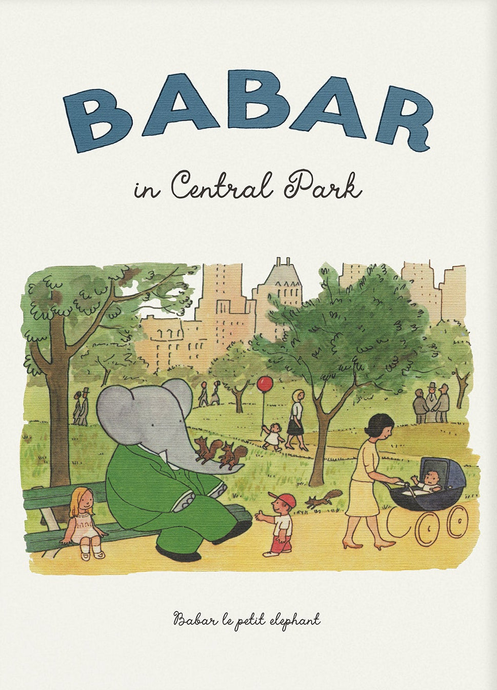 Babar Nursery Art Print - Central Park |  Unframed
