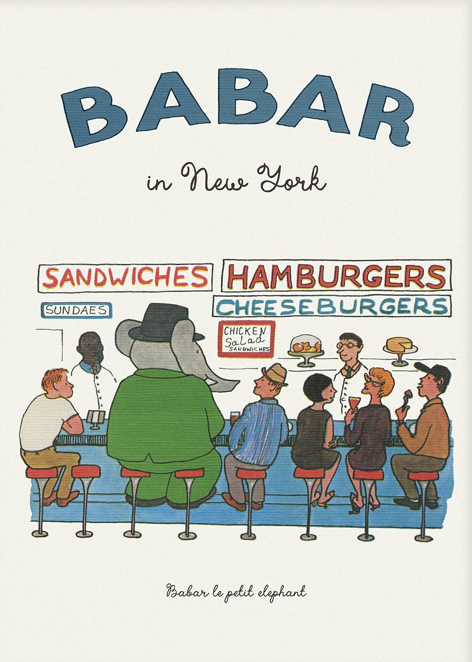 Babar Nursery Art Print - New York |  Unframed