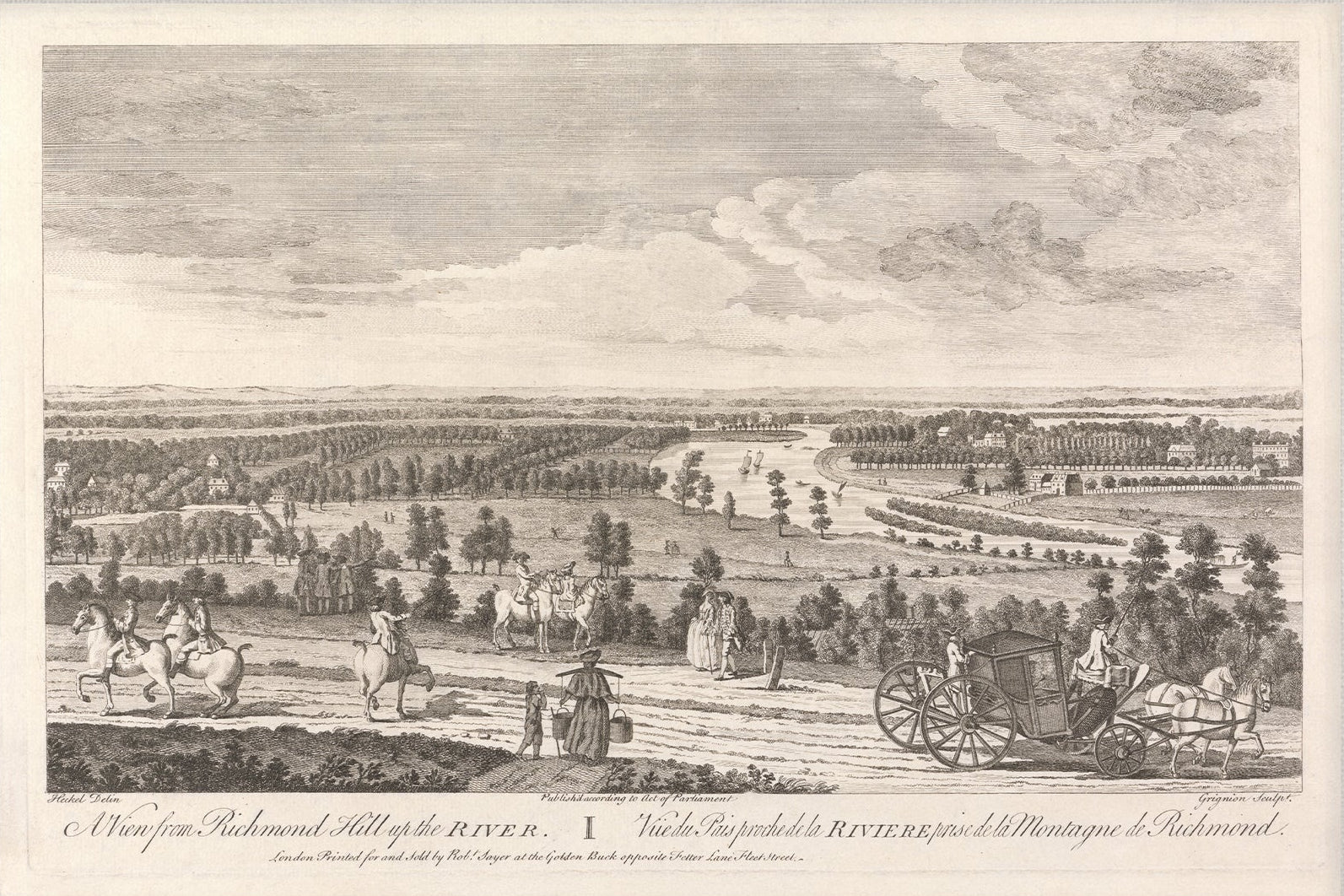 Vintage Landscape Etching | Richmond Hill |  Unframed