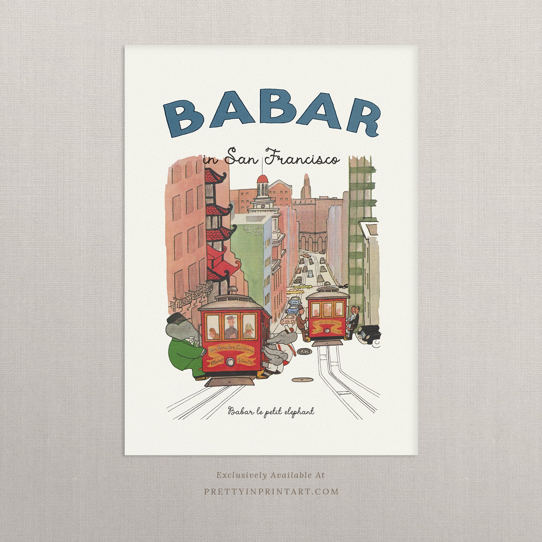 unframed-babar-elephant-nursery-art-san-francisco-print