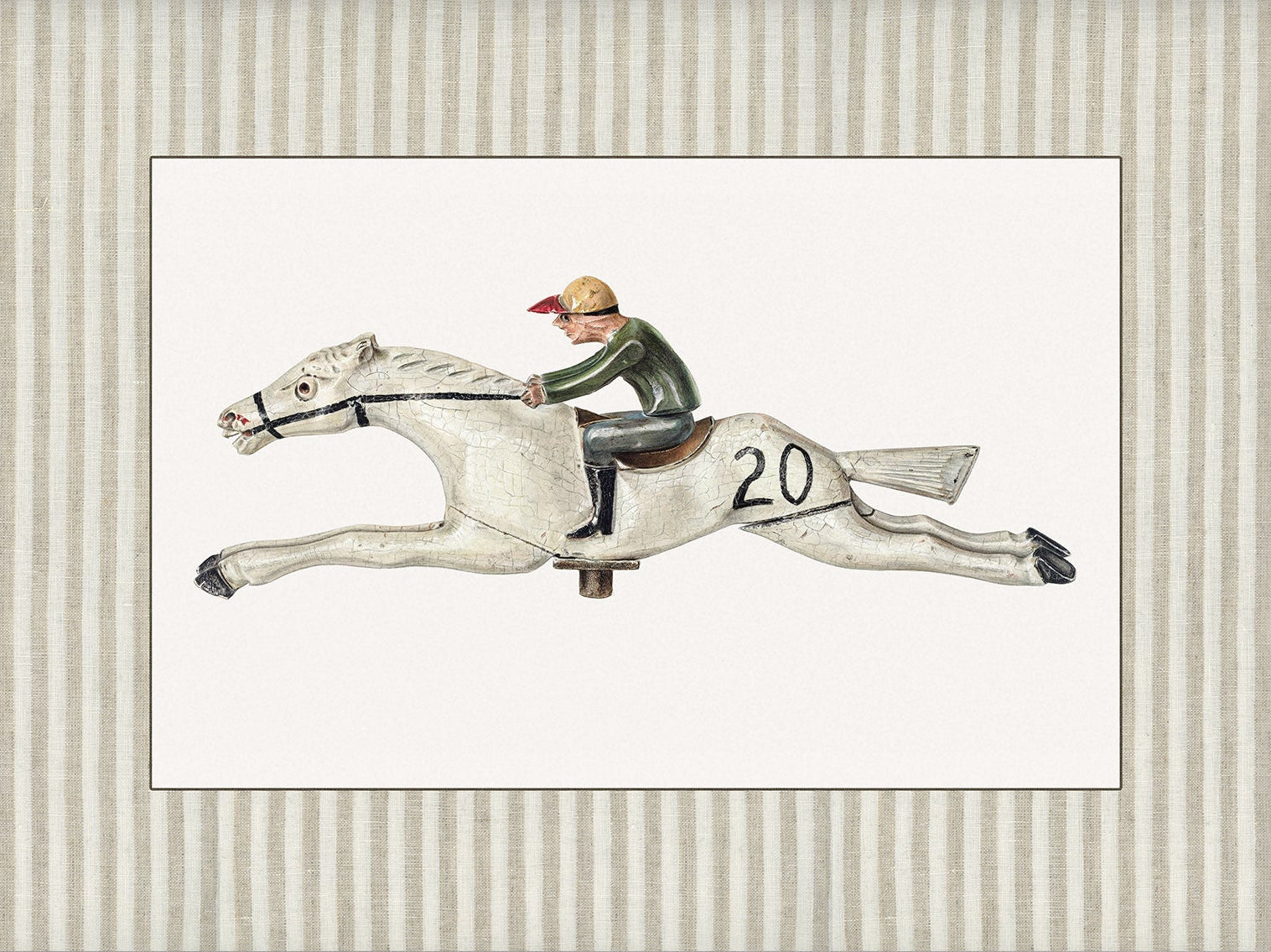 Vintage Nursery Art; Toy Horse 00927 |  Unframed
