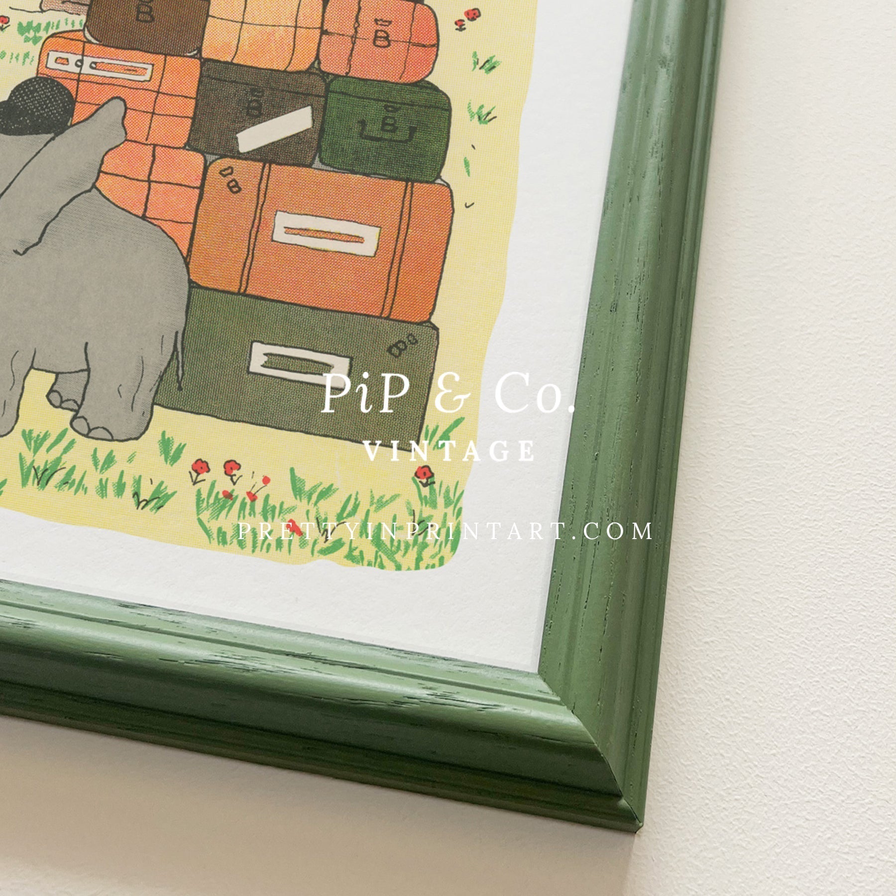 Babar Nursery Art - Babar the Elephant nursery wall art print, Vintage Babar nursery decor for baby’s room, Classic Babar prints for children’s bedrooms