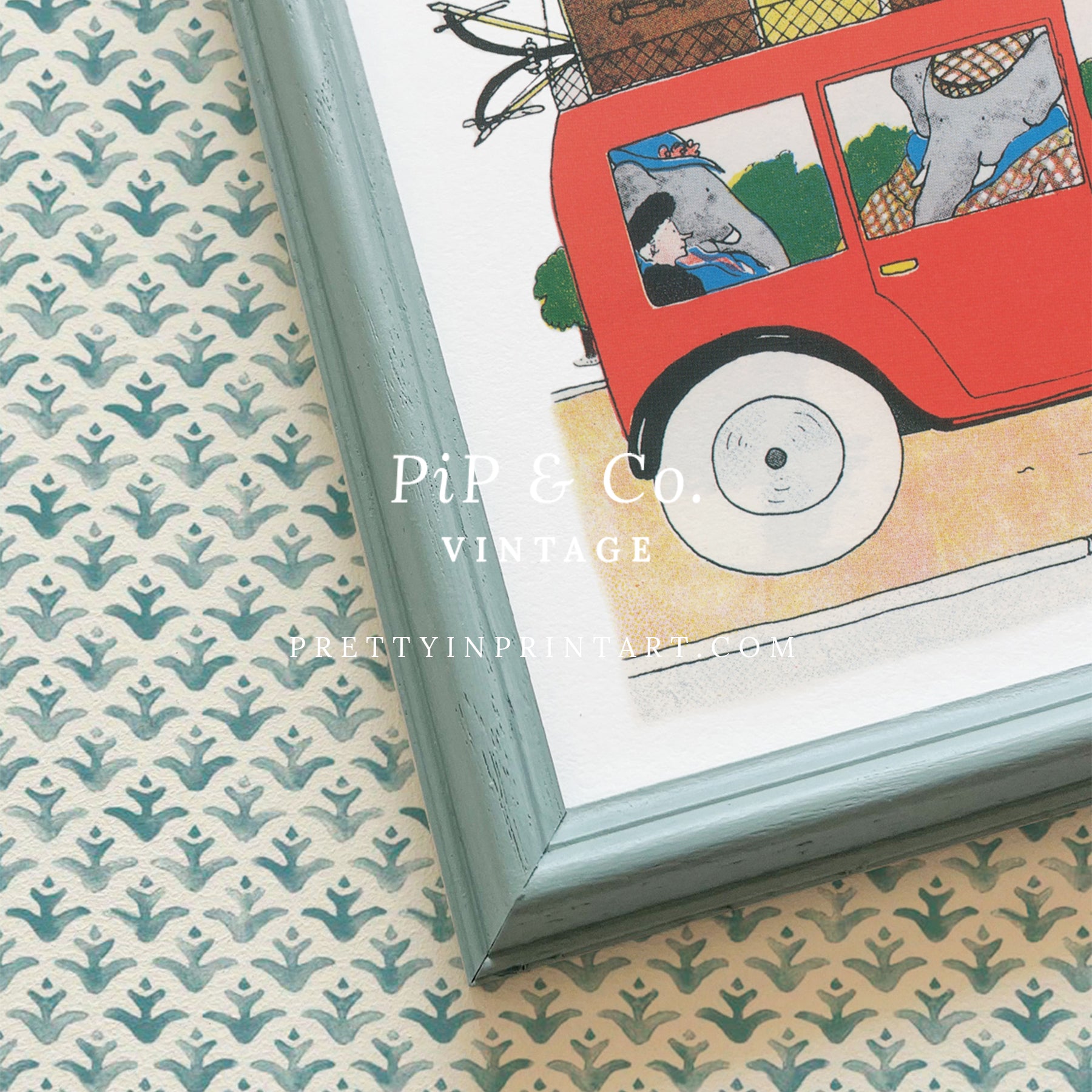 Babar Nursery Art - Babar the Elephant nursery wall art print, Vintage Babar nursery decor for baby’s room, Classic Babar prints for children’s bedrooms