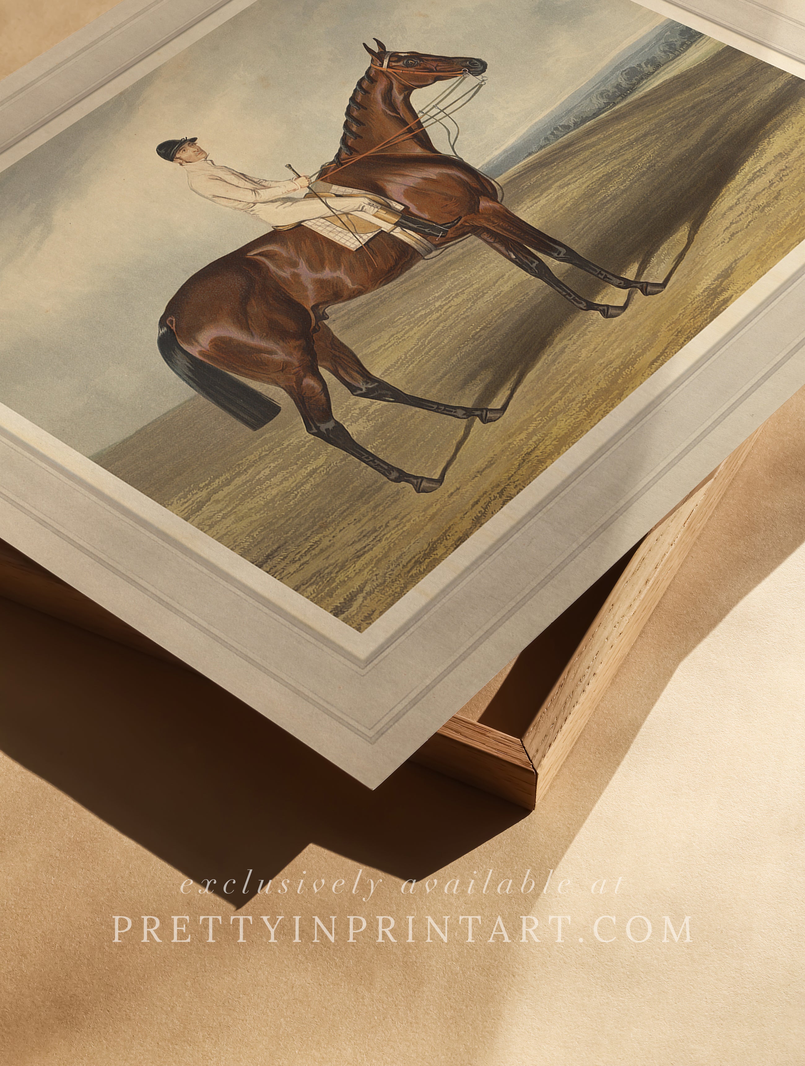 vintage-race-horse-art-print-unframed-antique-equestrian-wall-art-traditional-sporting-horse-racing-illustration-country-house-decor-giclee-print