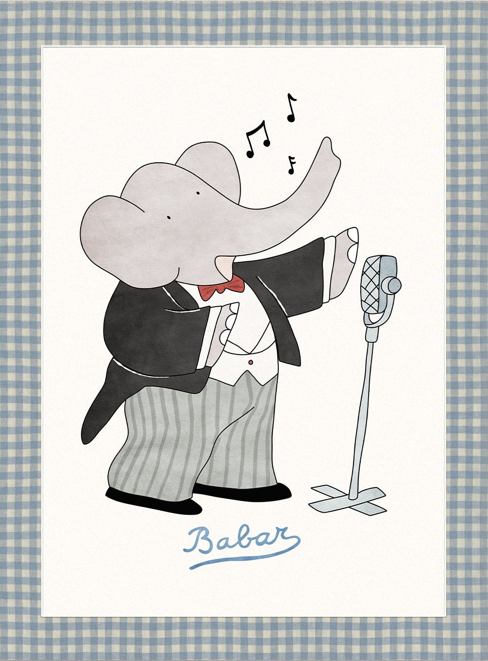 Babar Nursery Art - Singer |  Unframed